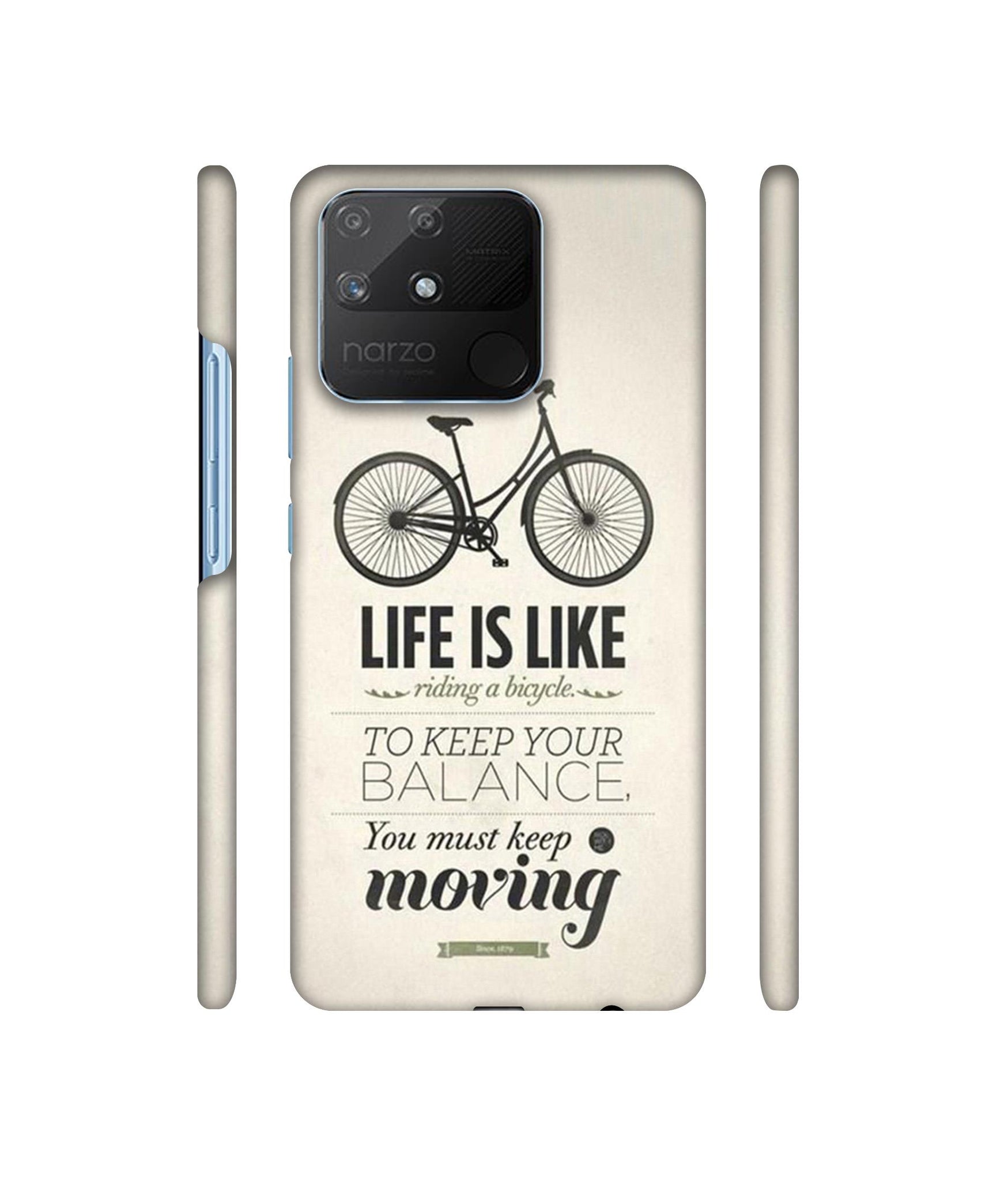 Life is Like Moving Designer Hard Back Cover for Realme Narzo 50A