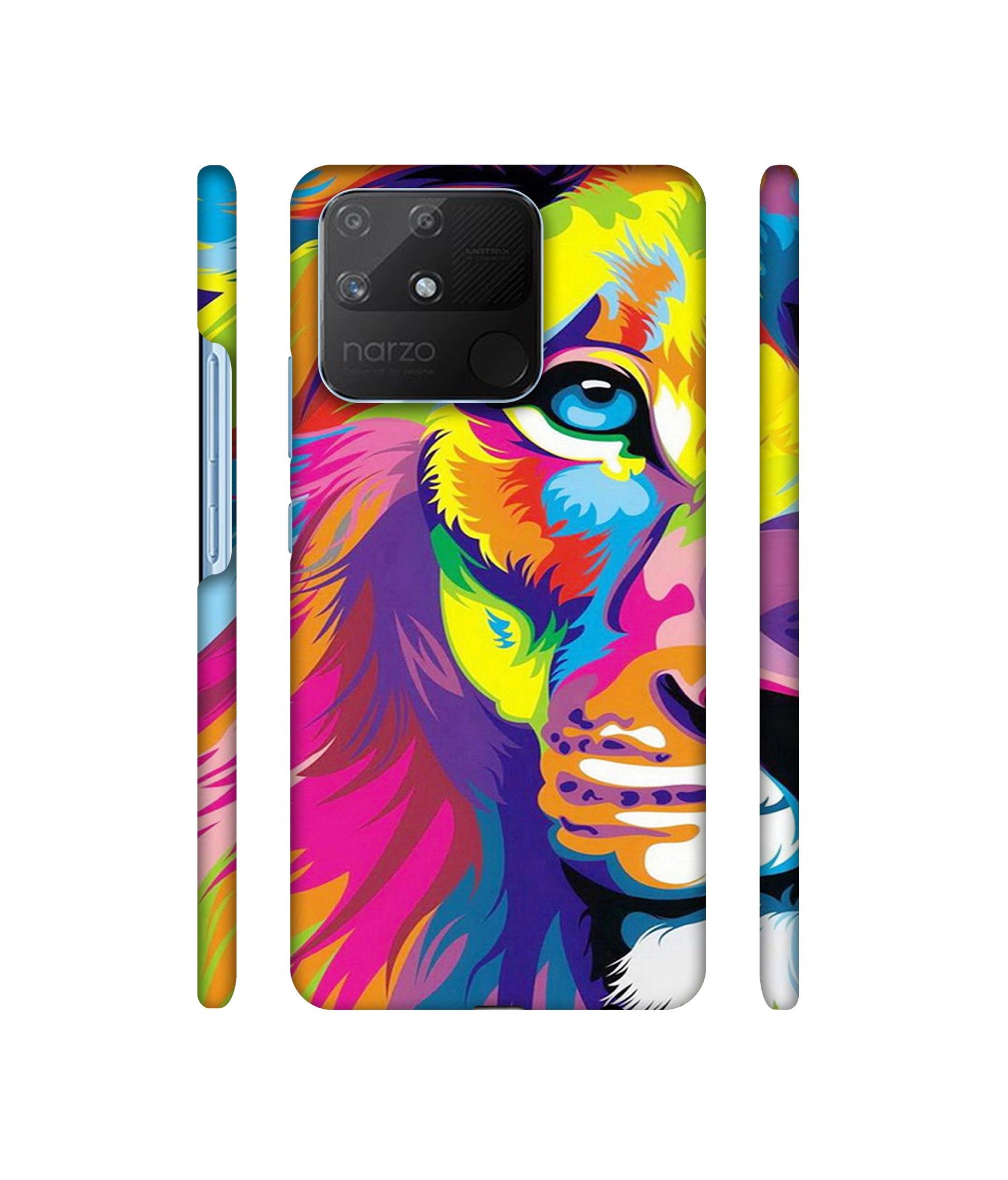 Lion Designer Hard Back Cover for Realme Narzo 50A