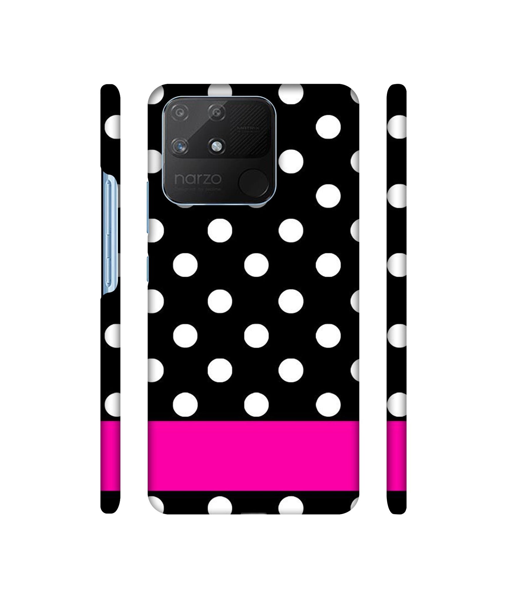 White Dots Pattern Designer Hard Back Cover for Realme Narzo 50A