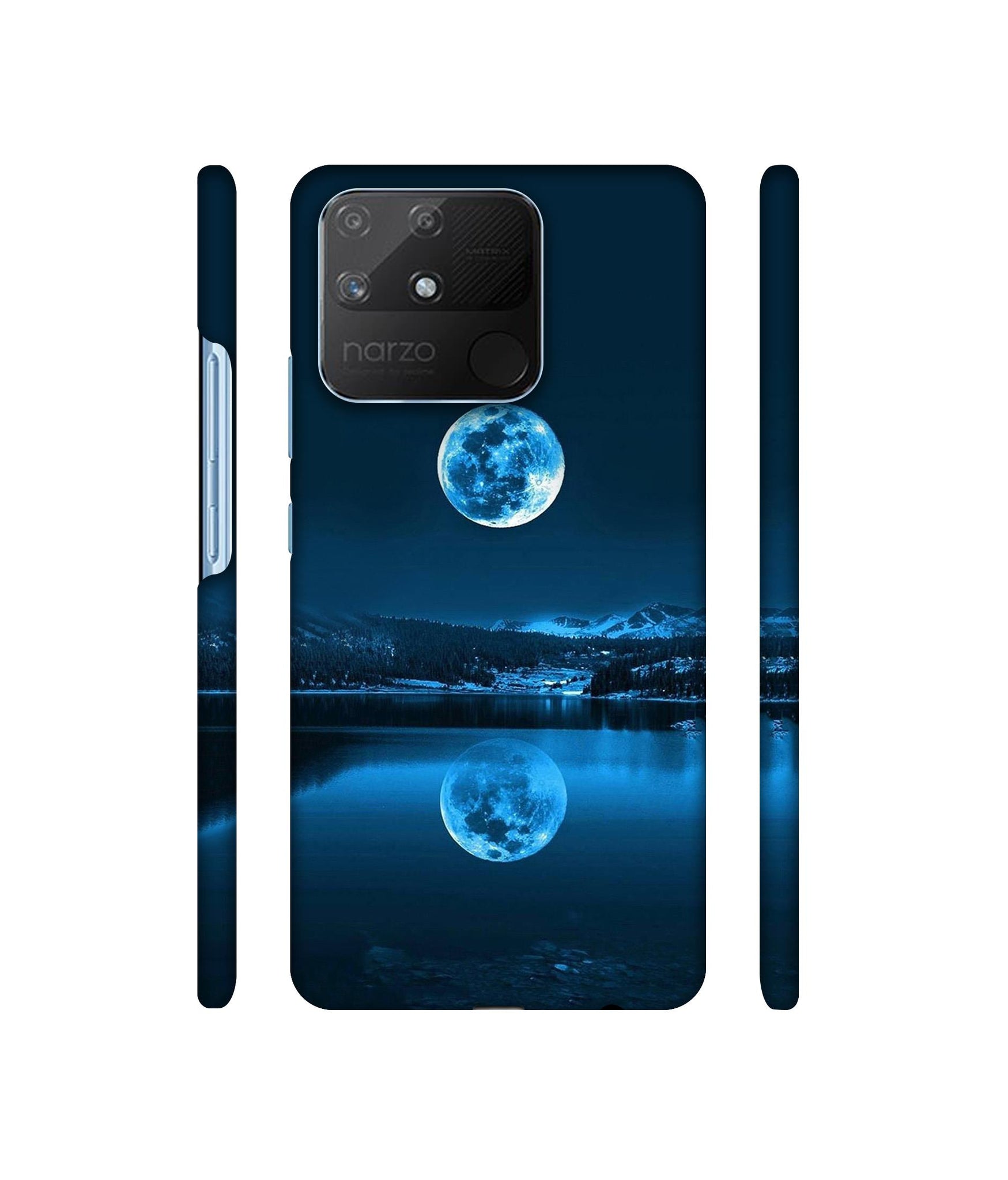 Moon Pattern Print Designer Hard Back Cover for Realme Narzo 50A