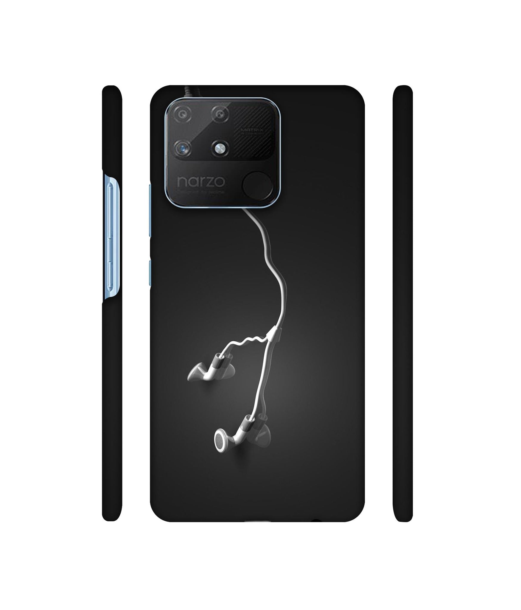 Headphone Designer Hard Back Cover for Realme Narzo 50A