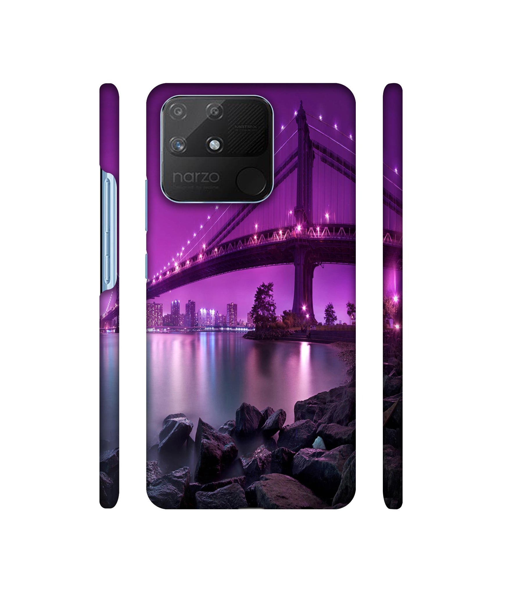 Manhattan Bridge Designer Hard Back Cover for Realme Narzo 50A