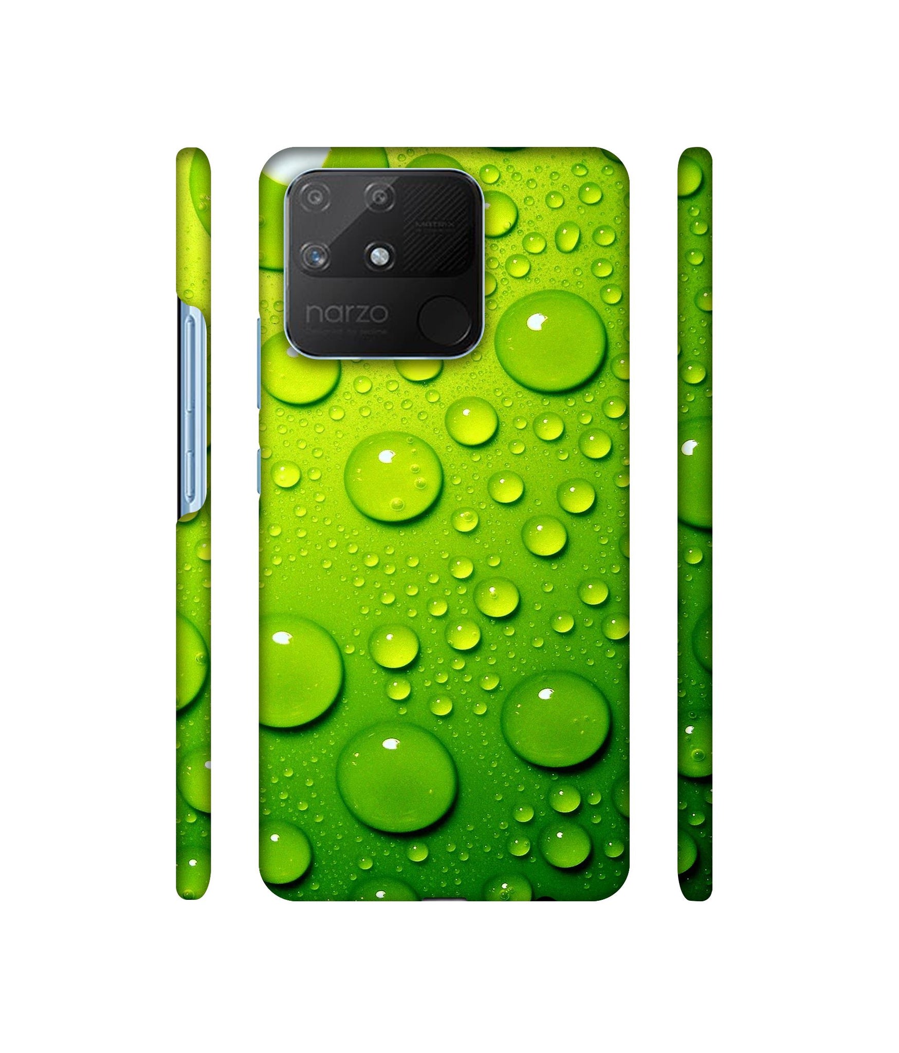 Green Bubbles Designer Hard Back Cover for Realme Narzo 50A