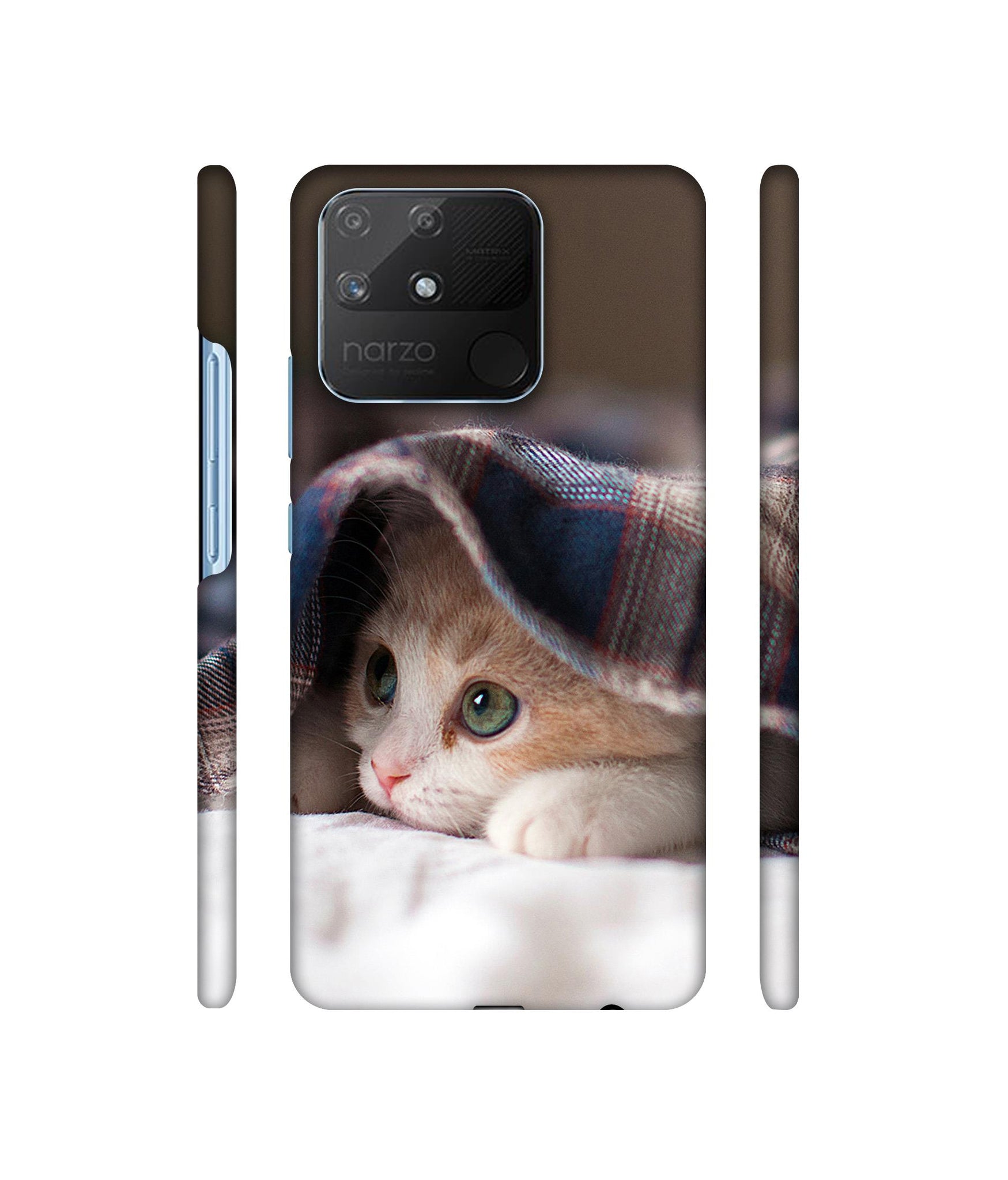 Sleepy Kitten Designer Hard Back Cover for Realme Narzo 50A