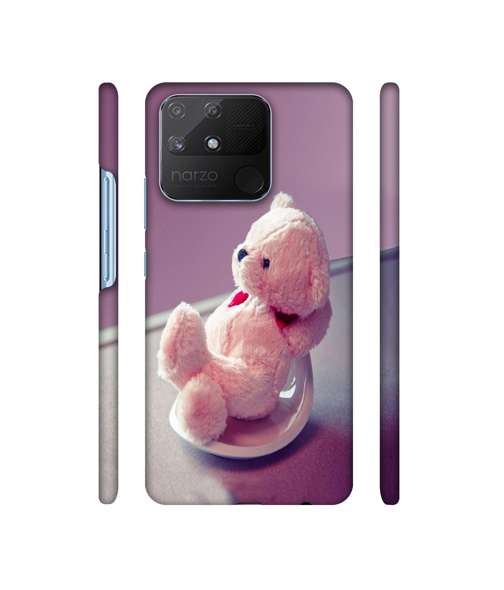 Cute Teddy Bear Designer Hard Back Cover for Realme Narzo 50A