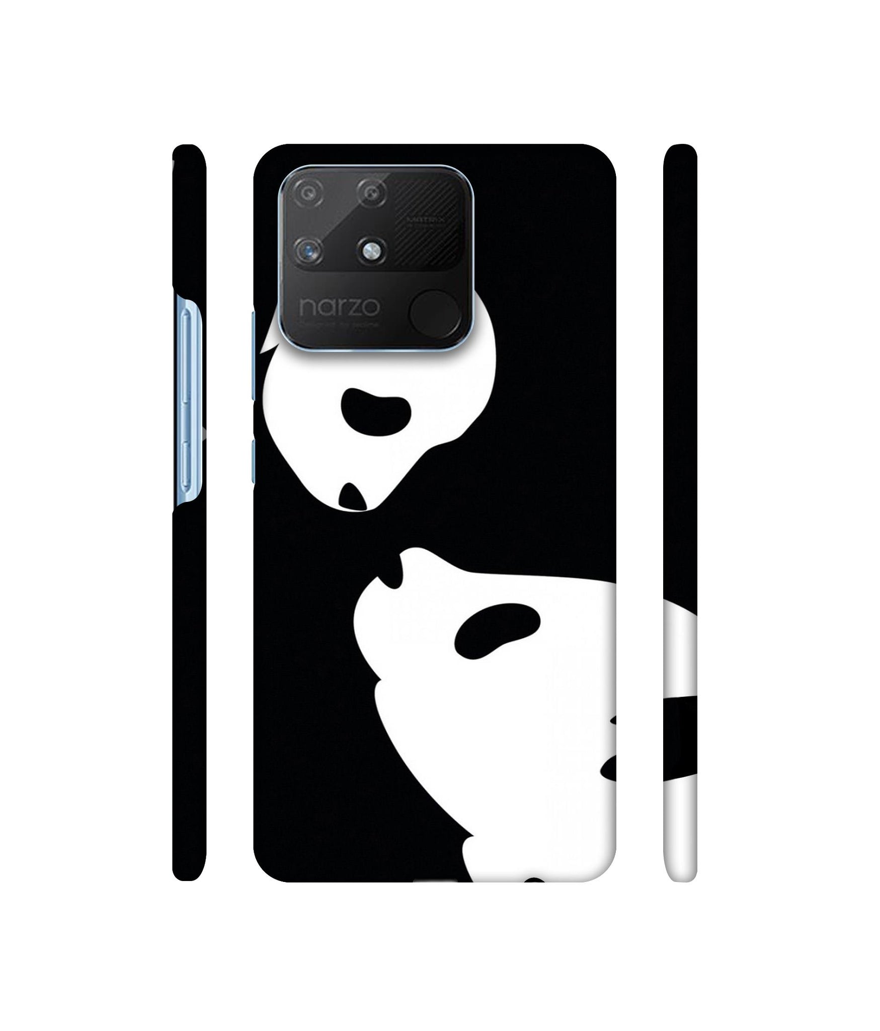 Panda Drawing Designer Hard Back Cover for Realme Narzo 50A
