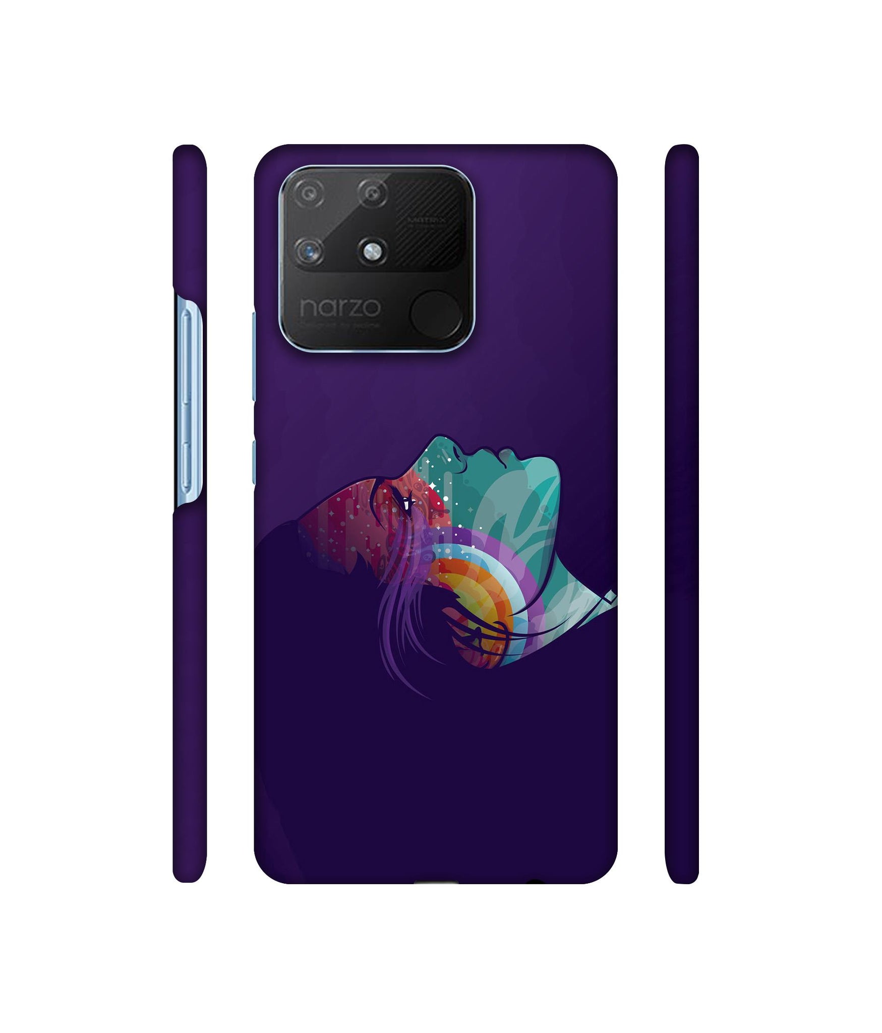 Vector Girl Designer Hard Back Cover for Realme Narzo 50A