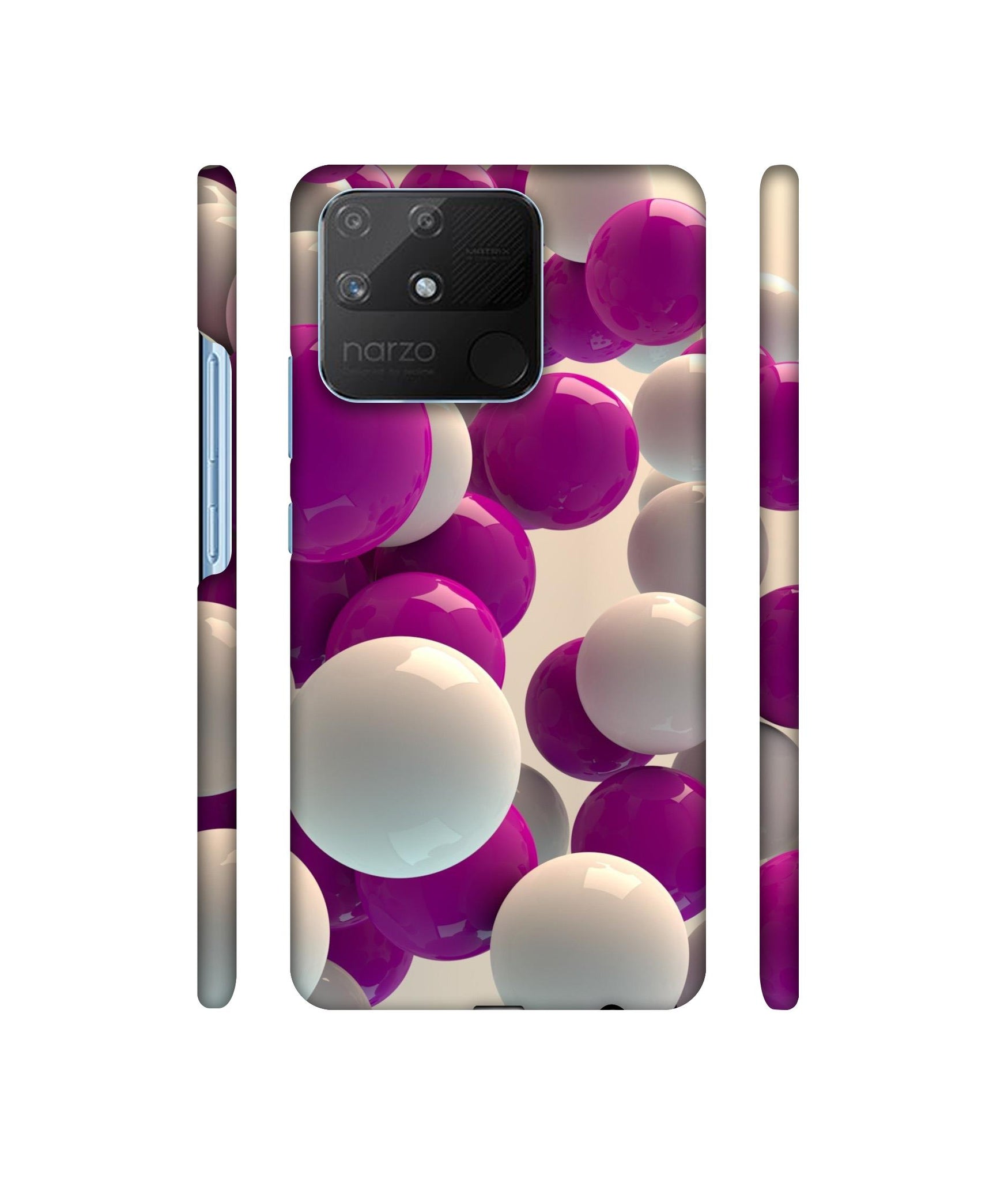 3D Balloons Designer Hard Back Cover for Realme Narzo 50A