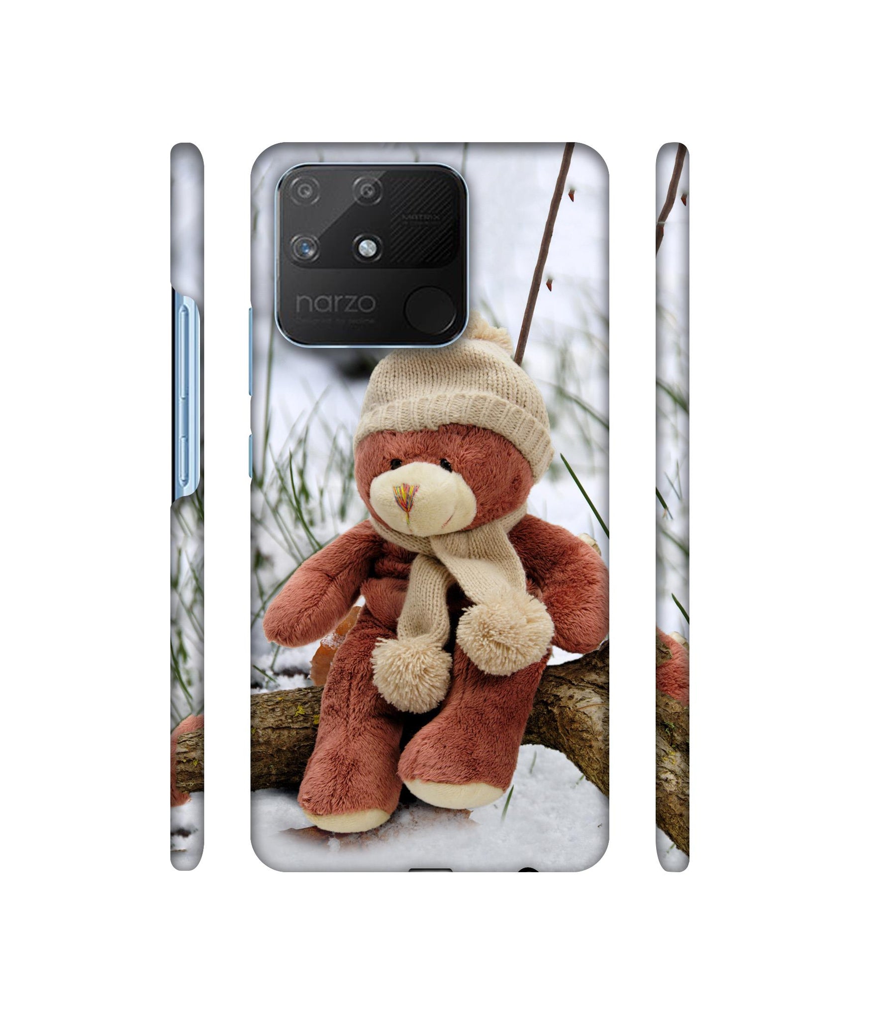 Woolen Bear Designer Hard Back Cover for Realme Narzo 50A