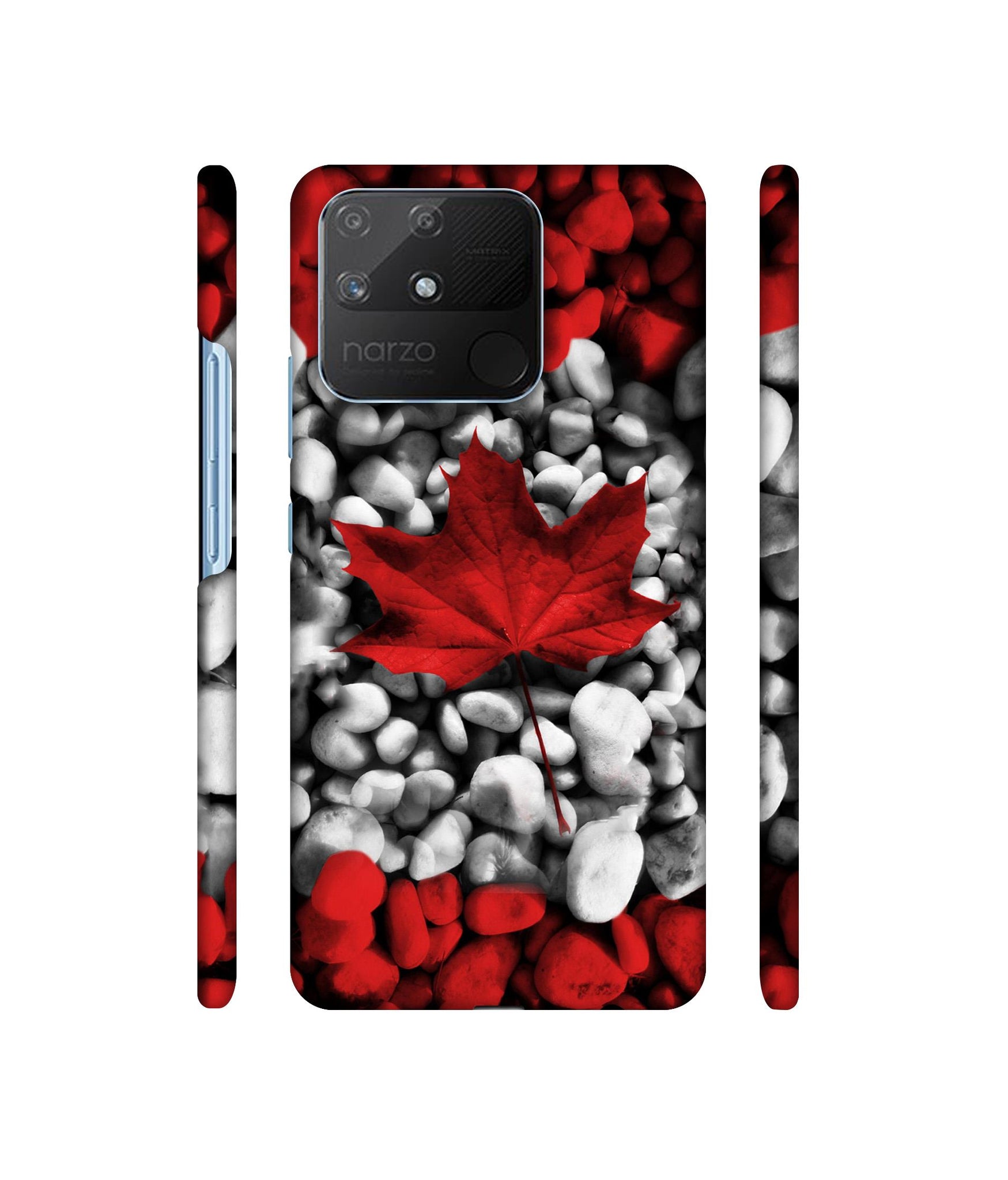 Canada Leaves Flag Designer Hard Back Cover for Realme Narzo 50A