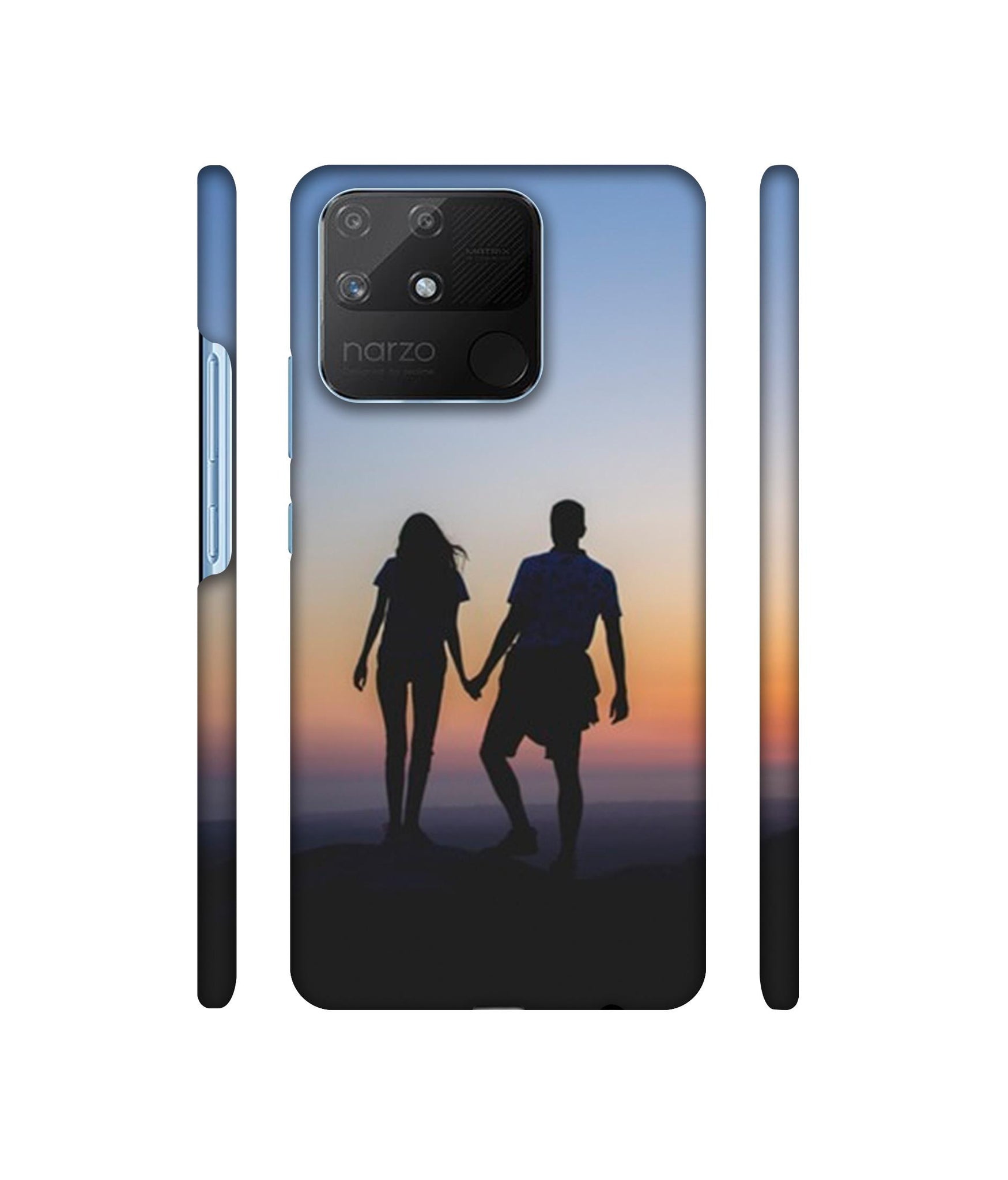 Couple On Beach Designer Hard Back Cover for Realme Narzo 50A