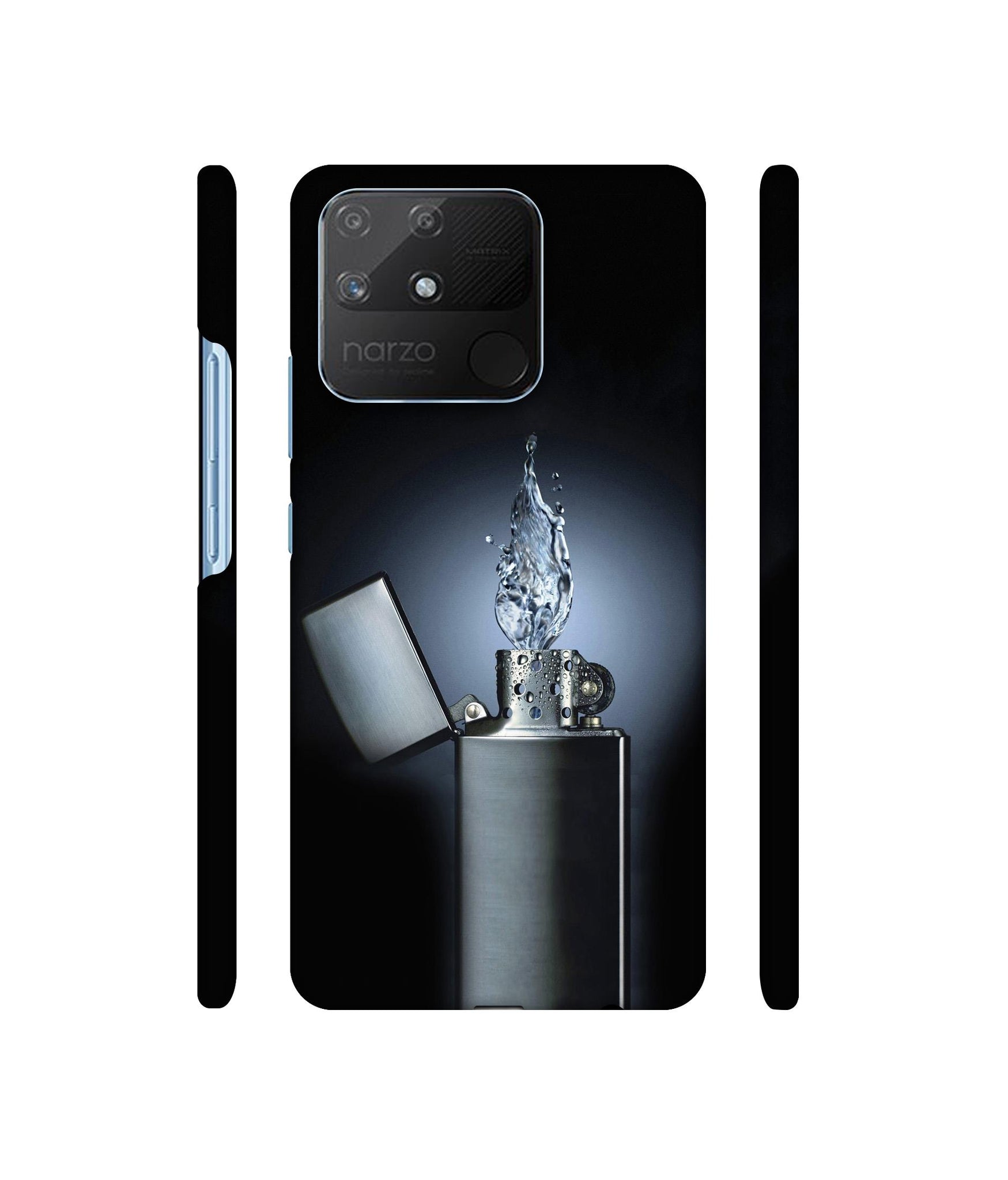 Water Lighter Designer Hard Back Cover for Realme Narzo 50A