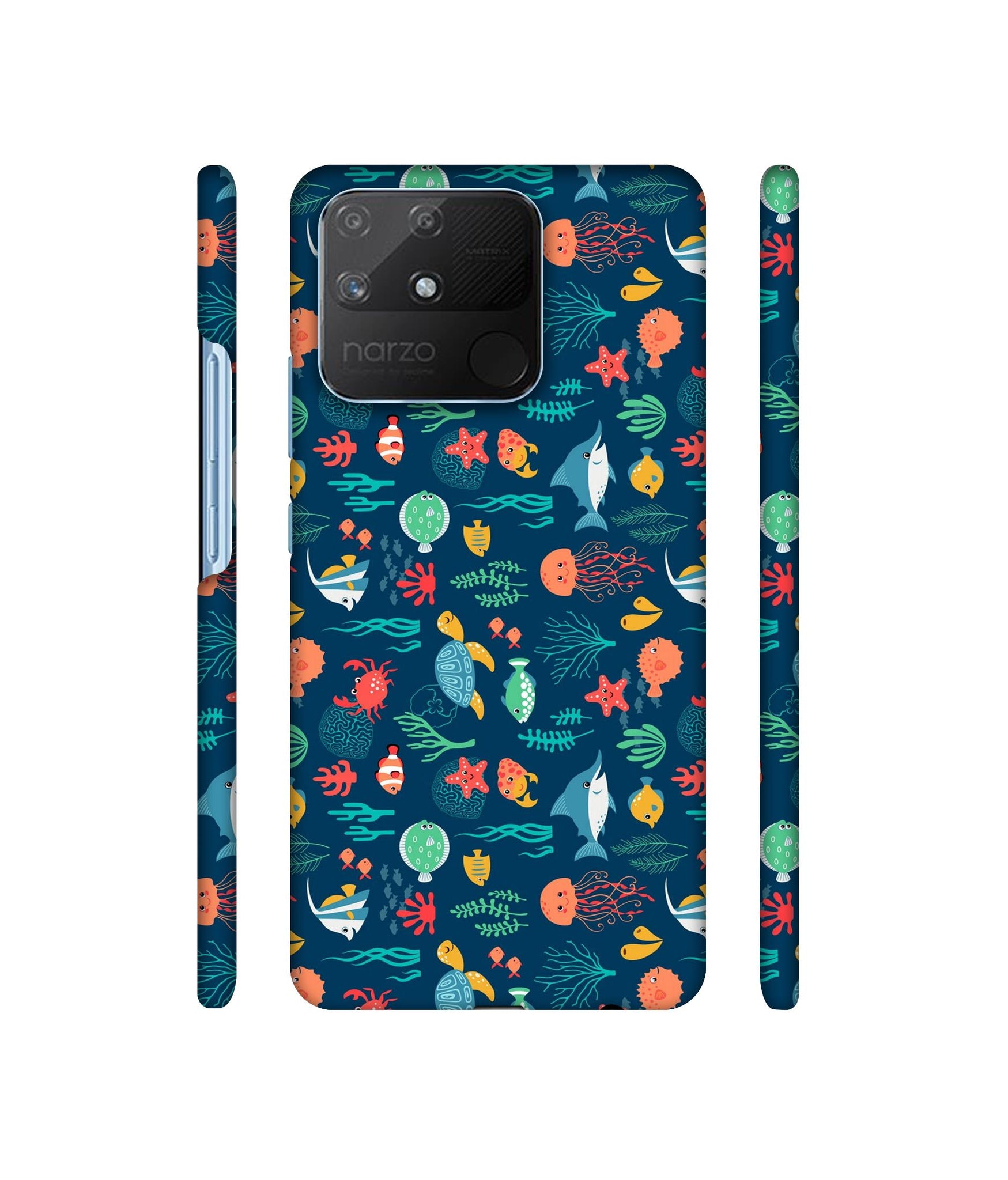 Aquarium Texture Designer Hard Back Cover for Realme Narzo 50A