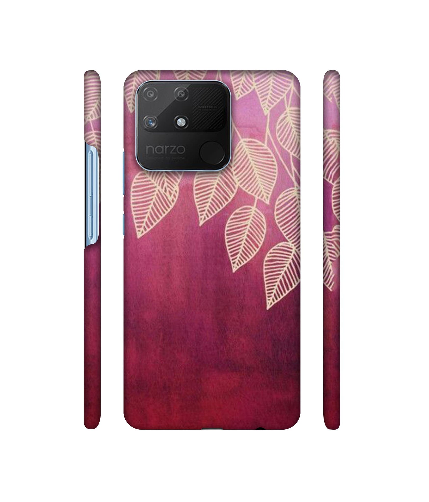 Leaf Pattern Designer Hard Back Cover for Realme Narzo 50A