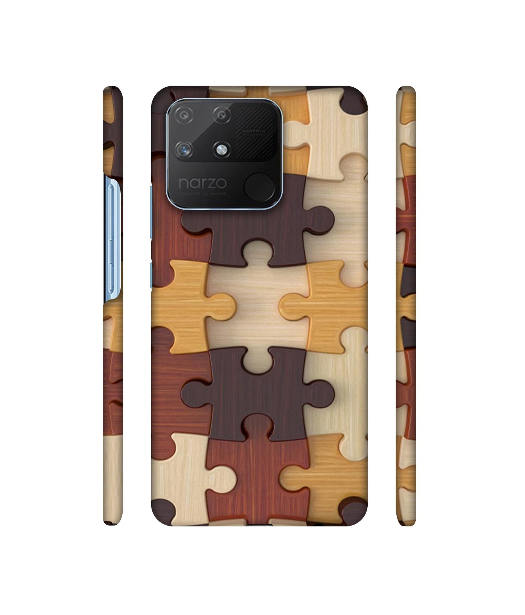 Puzzle Pattern Designer Hard Back Cover for Realme Narzo 50A