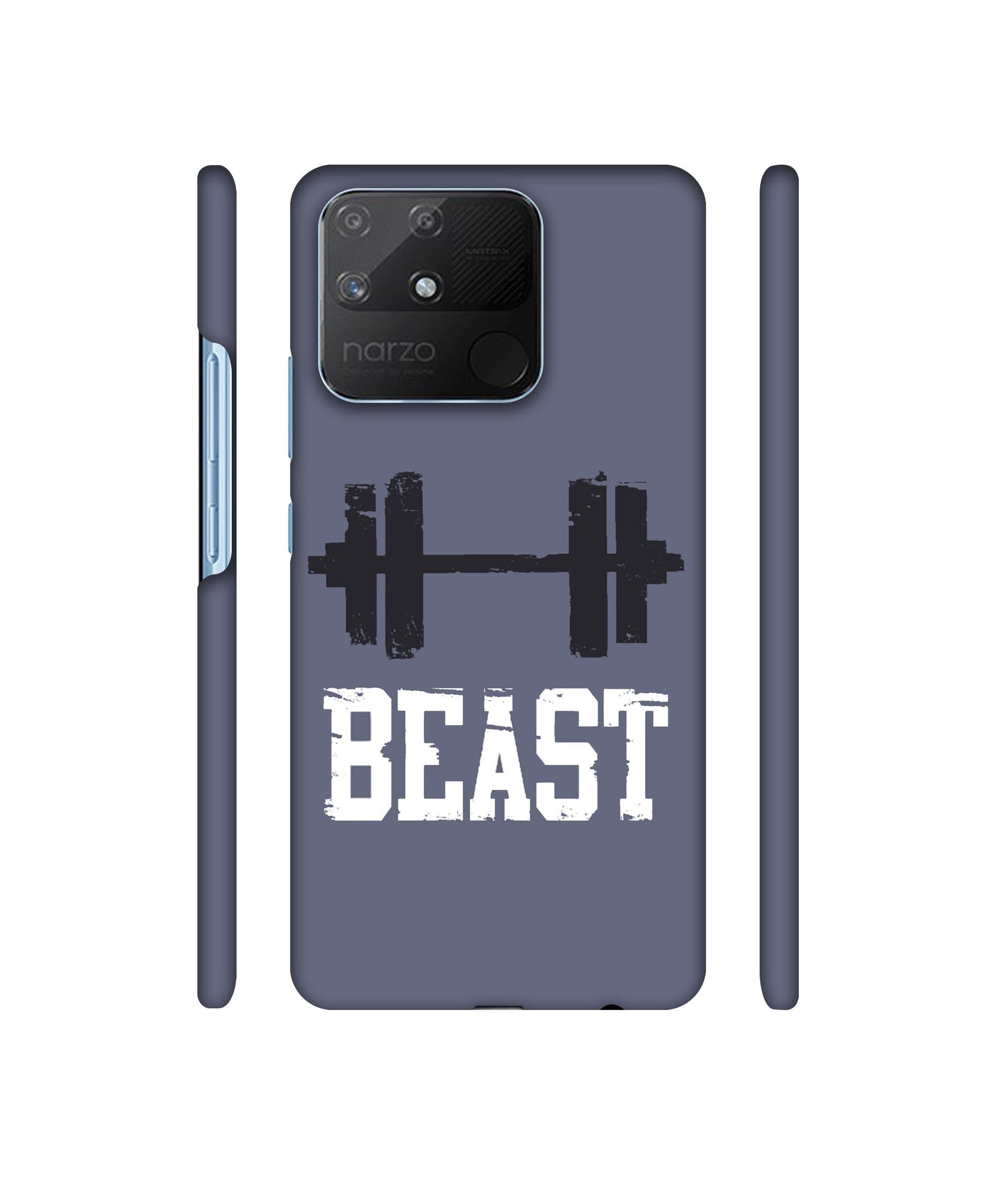 Beast Gym Designer Hard Back Cover for Realme Narzo 50A