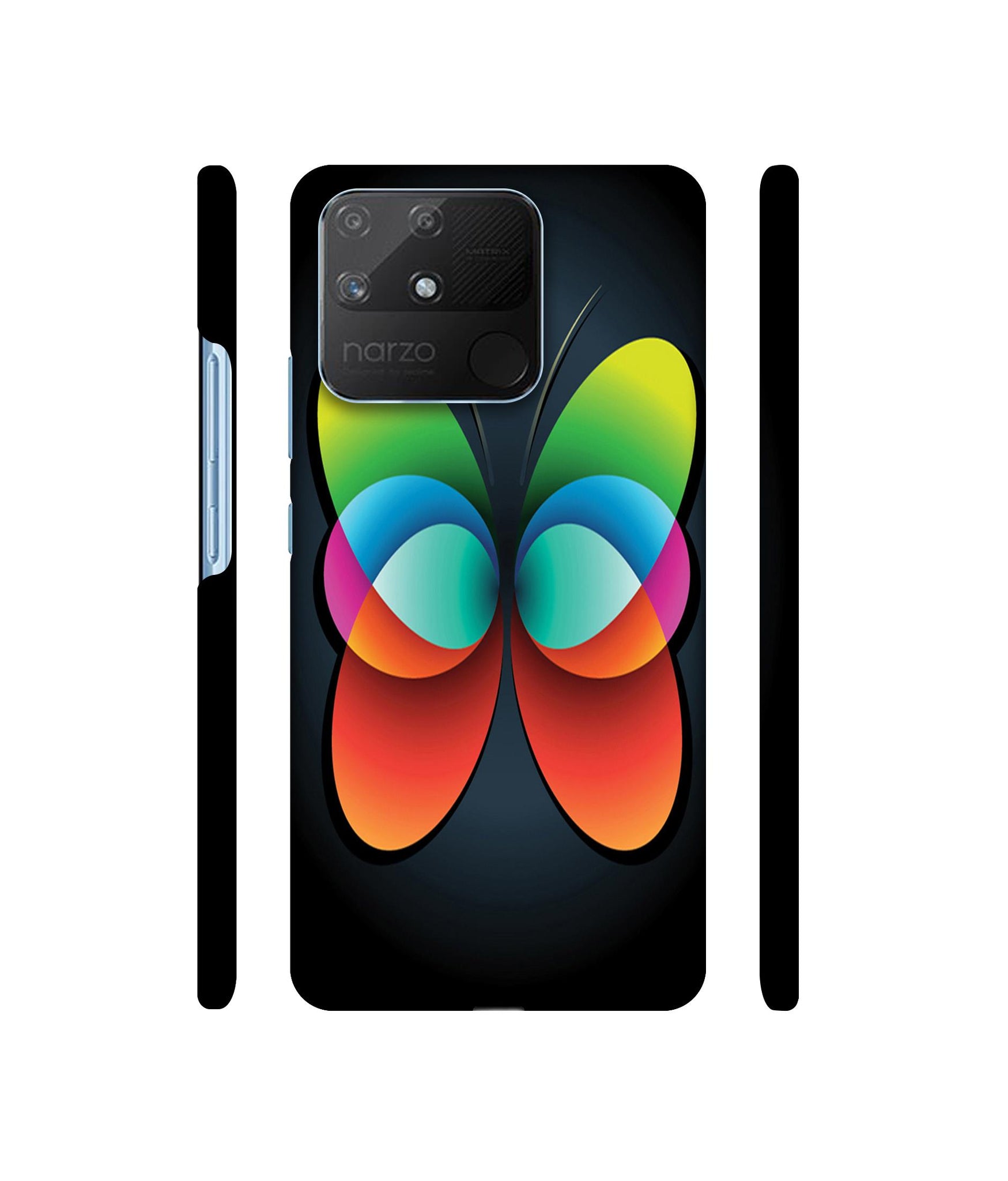 Colourfull Butterfly Designer Hard Back Cover for Realme Narzo 50A