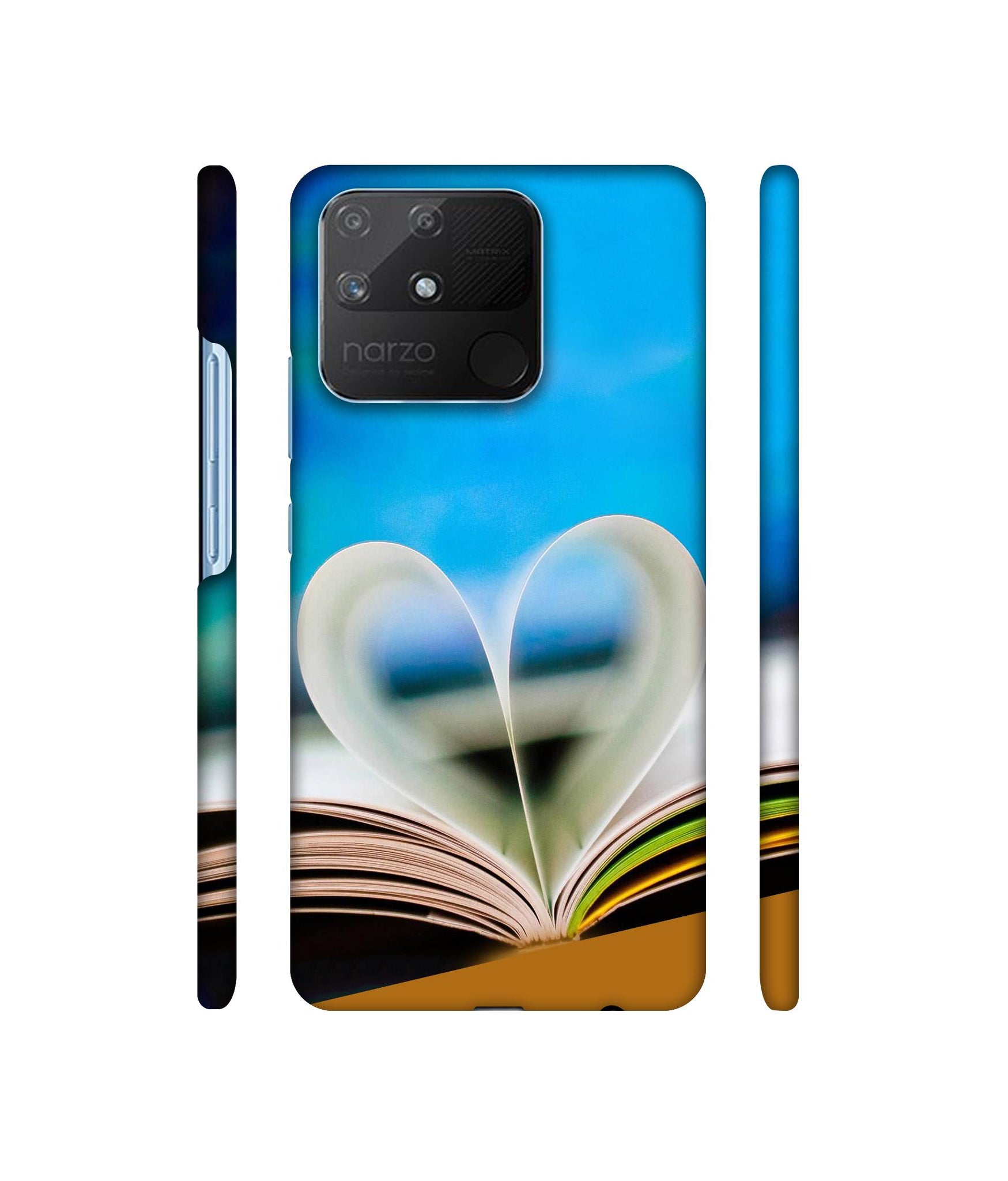 Love Book Designer Hard Back Cover for Realme Narzo 50A