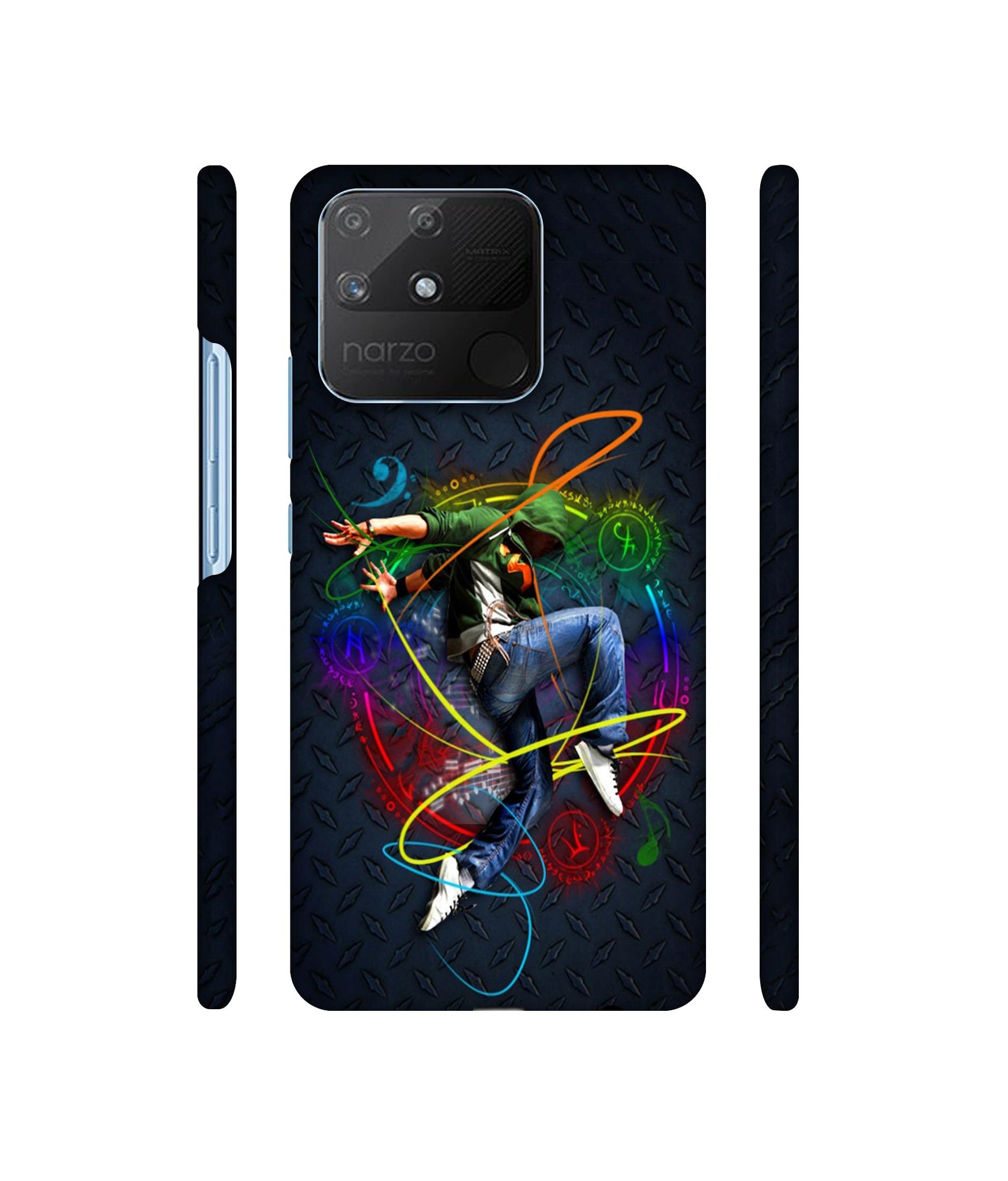 Boy With Music Designer Hard Back Cover for Realme Narzo 50A