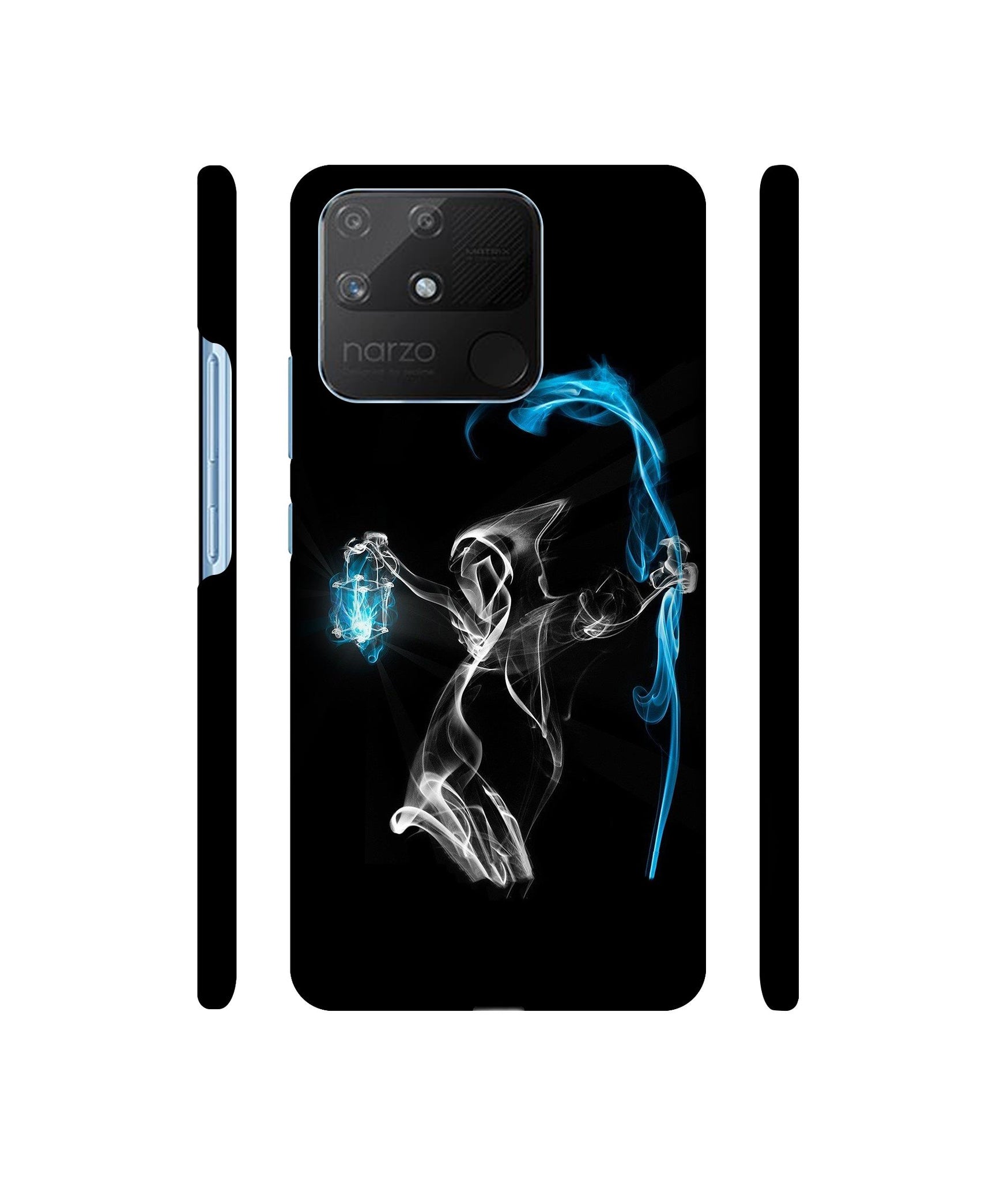 3D Skull Designer Hard Back Cover for Realme Narzo 50A