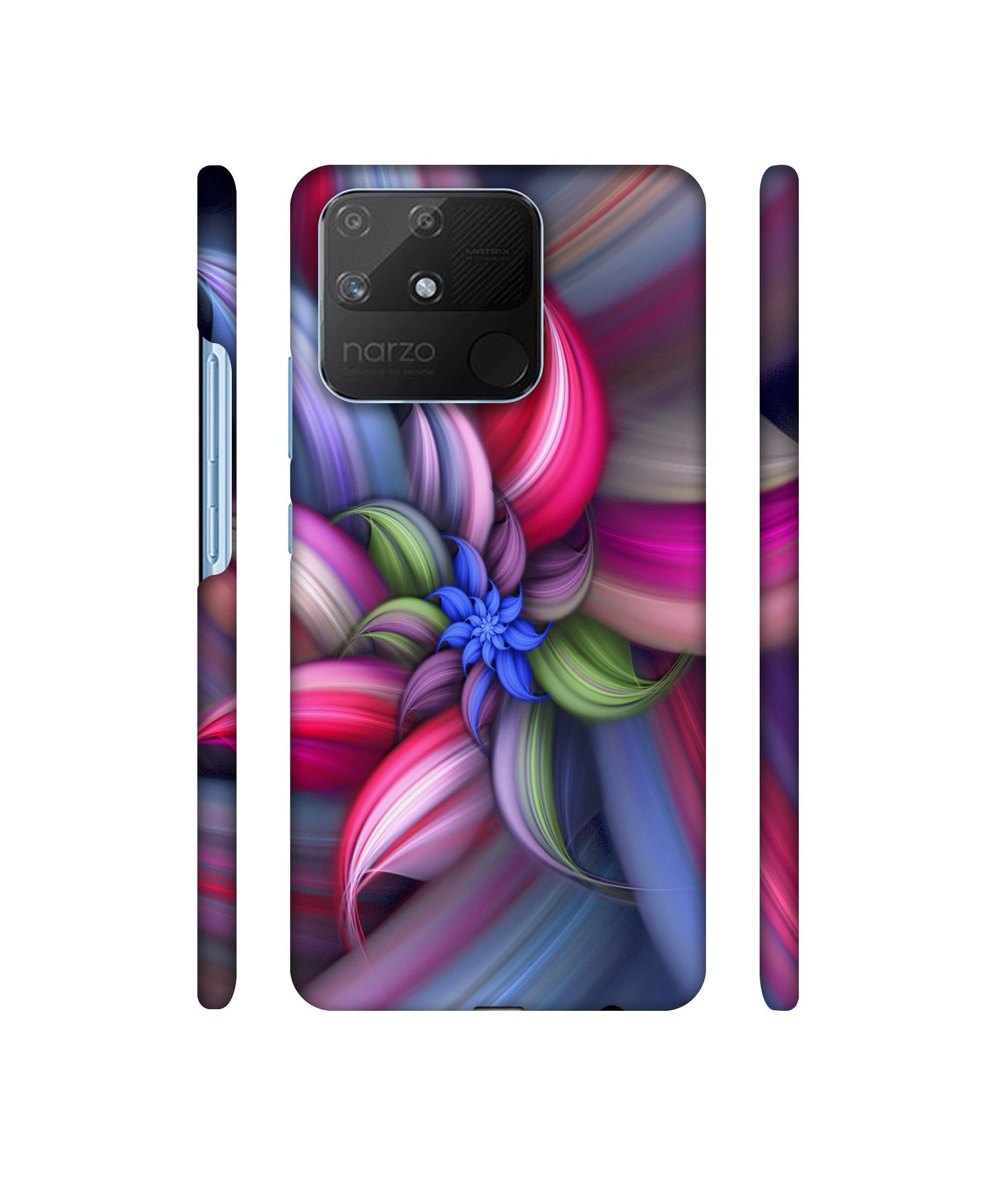 Colorful Flower Designer Hard Back Cover for Realme Narzo 50A