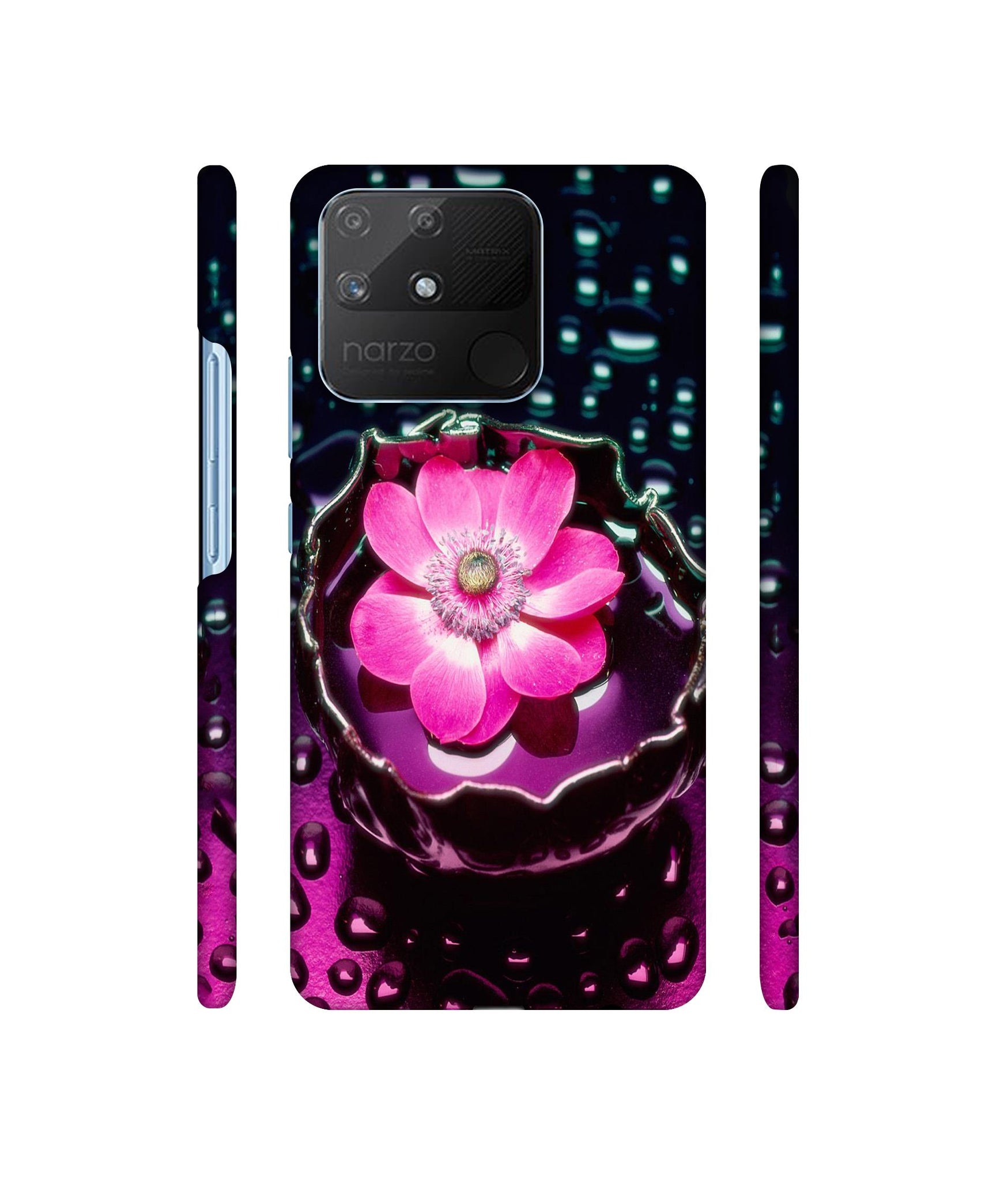 Flower in Water Designer Hard Back Cover for Realme Narzo 50A