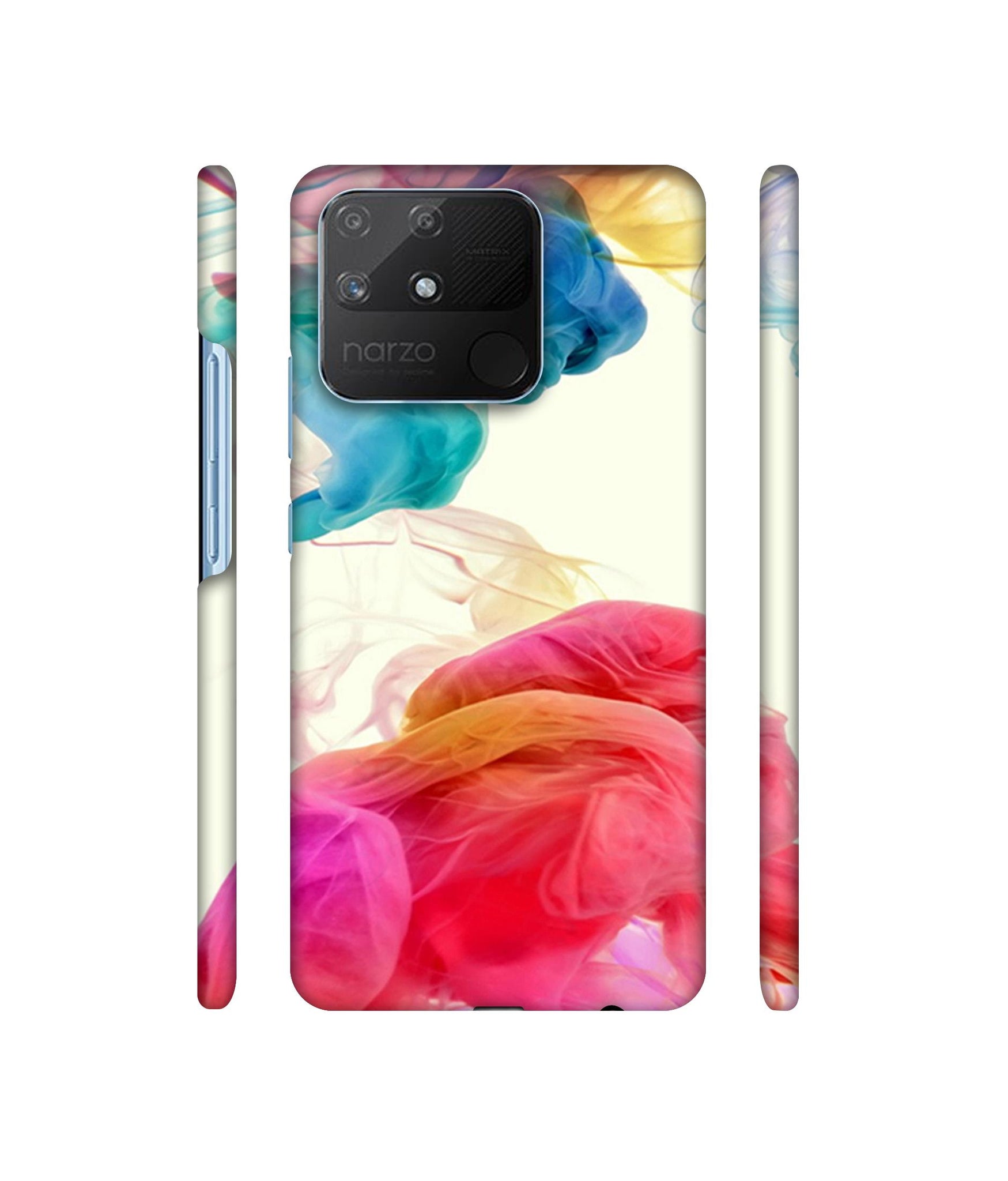 Colored Smoke Designer Hard Back Cover for Realme Narzo 50A