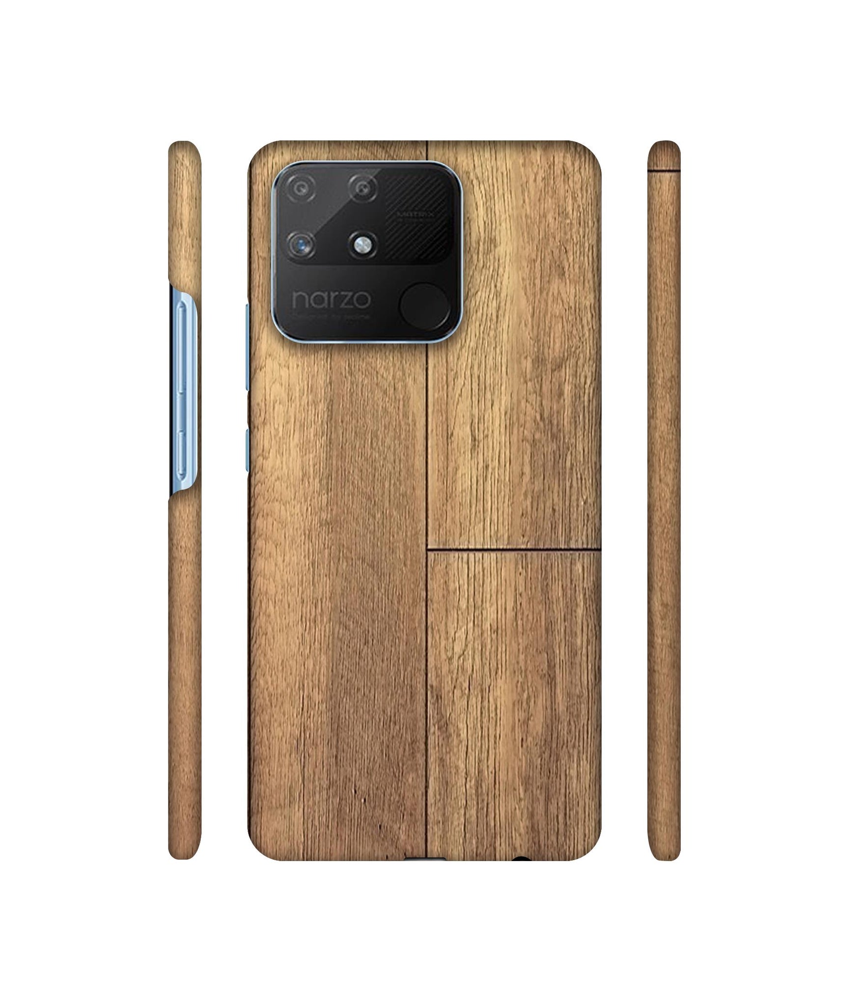 Wood Stretcher Designer Hard Back Cover for Realme Narzo 50A