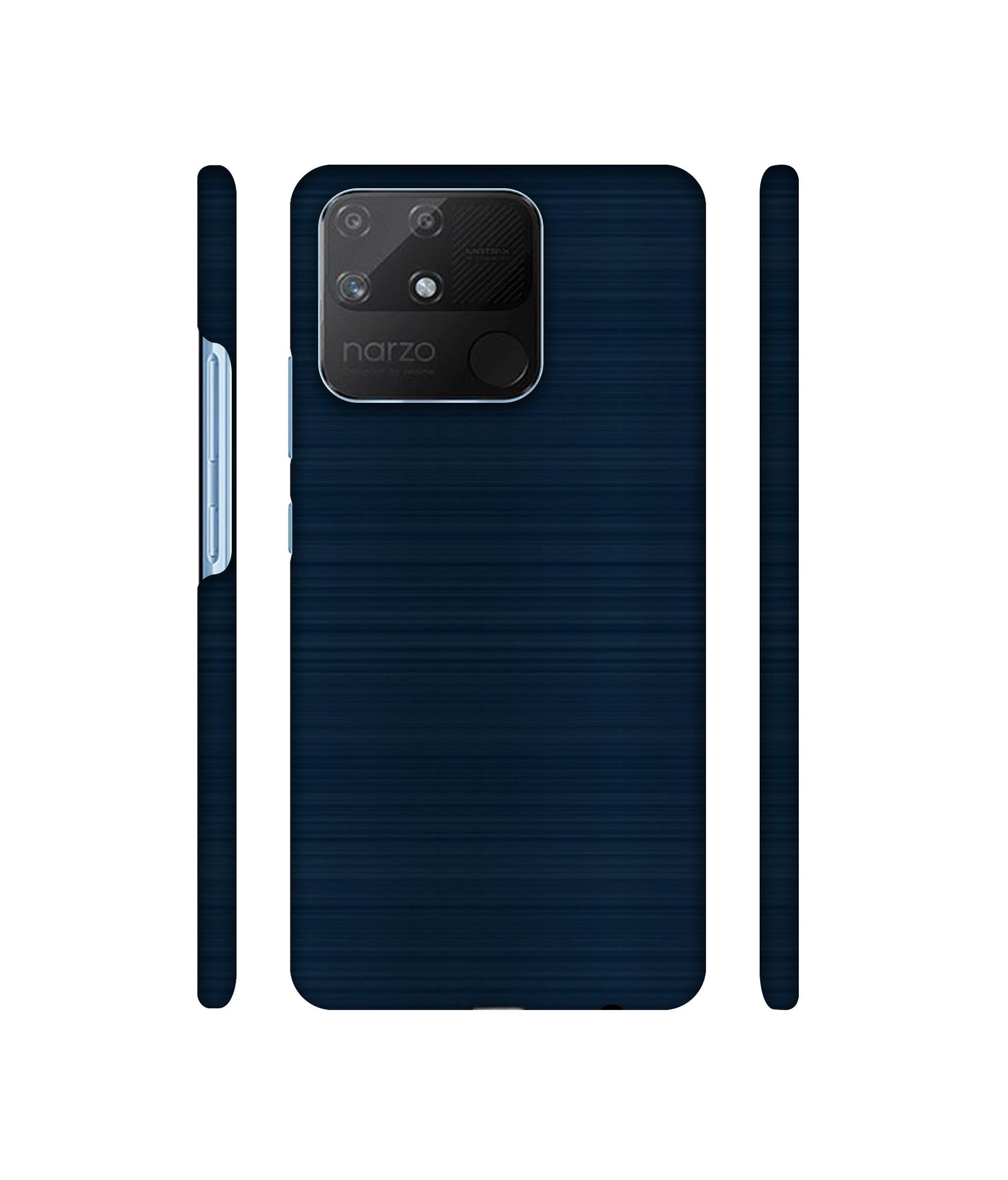 Blue Line Designer Hard Back Cover for Realme Narzo 50A