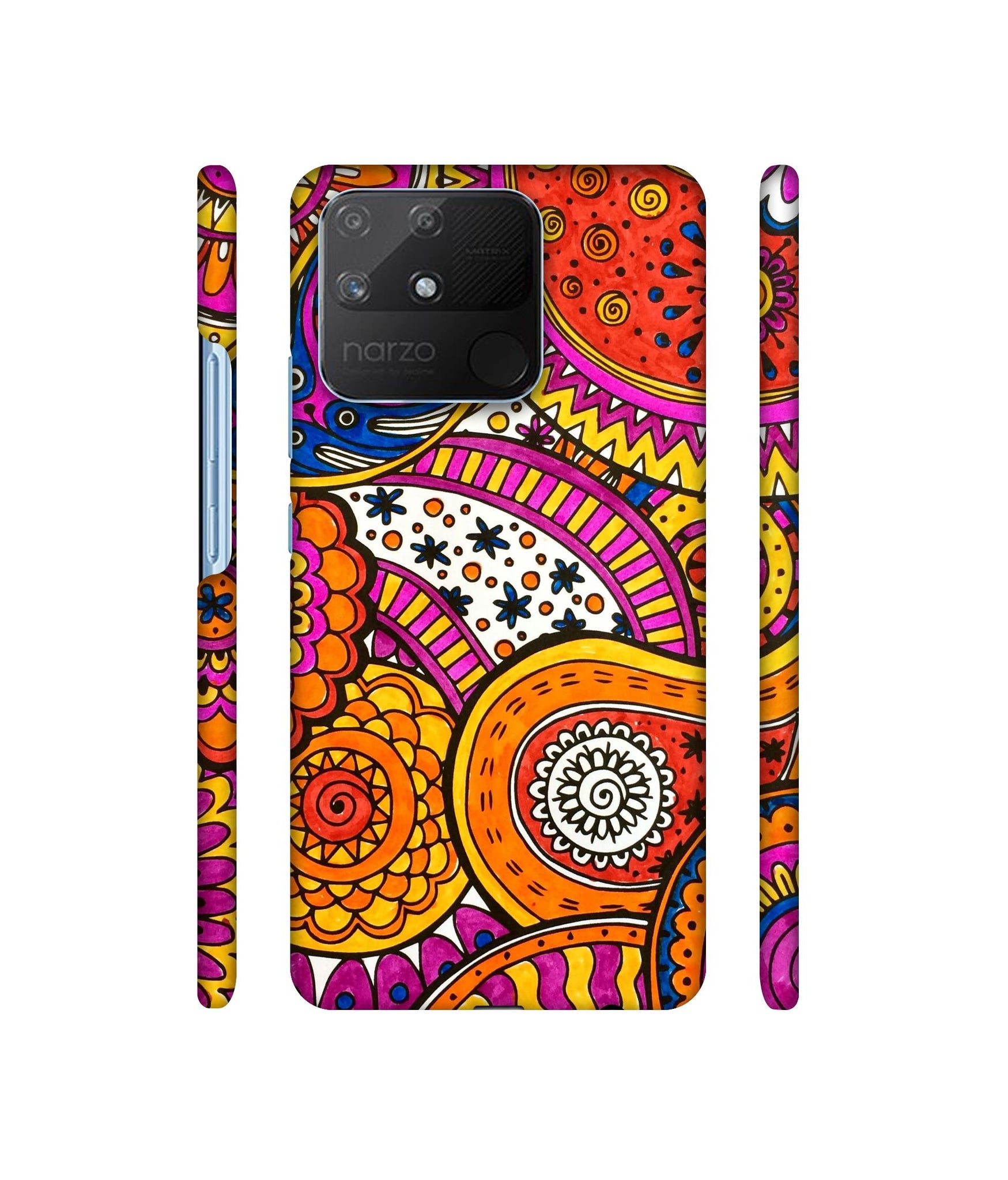 Rangoli Paisley Art Designer Hard Back Cover for Realme Narzo 50A