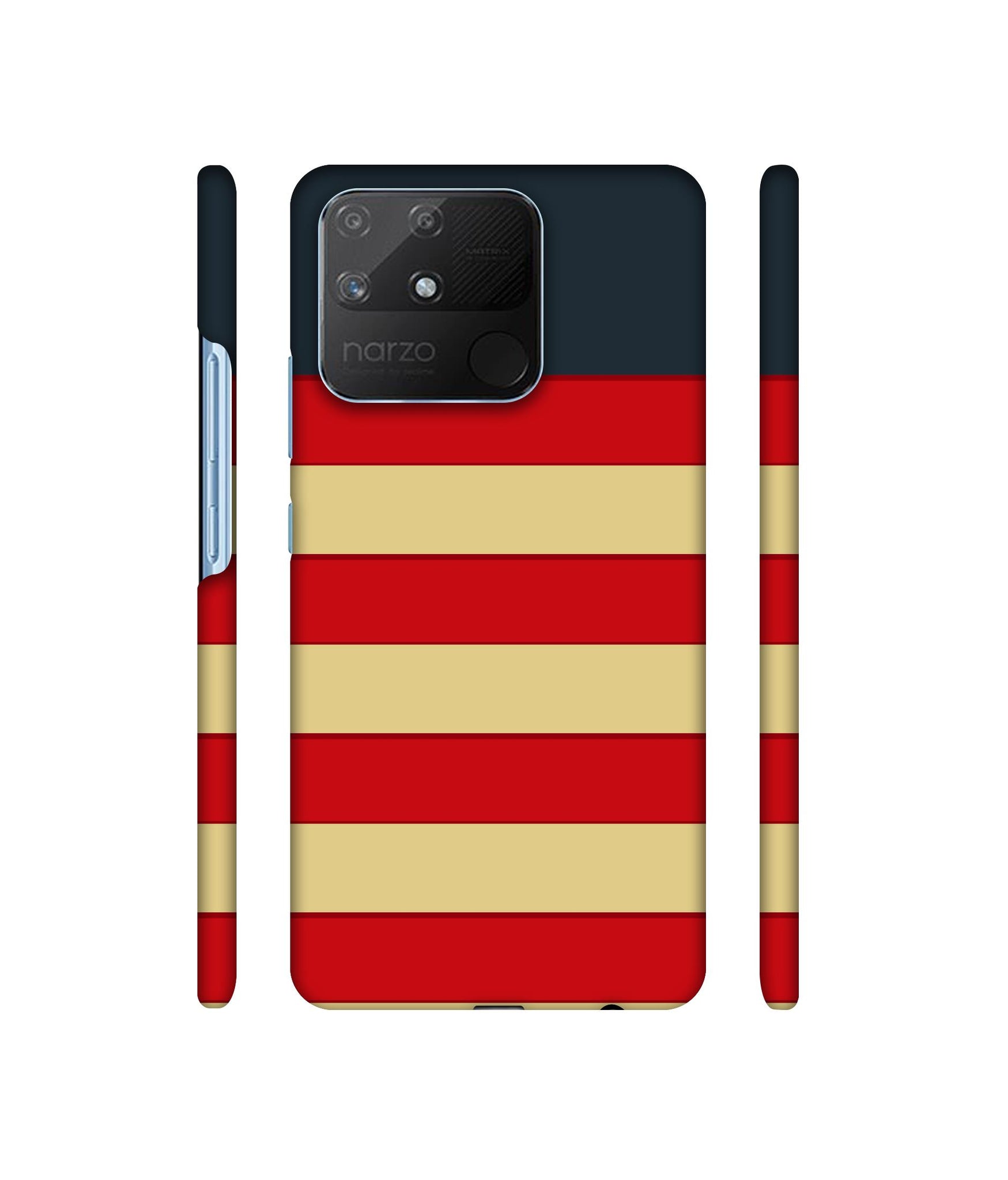 Multicolor Lines Designer Hard Back Cover for Realme Narzo 50A