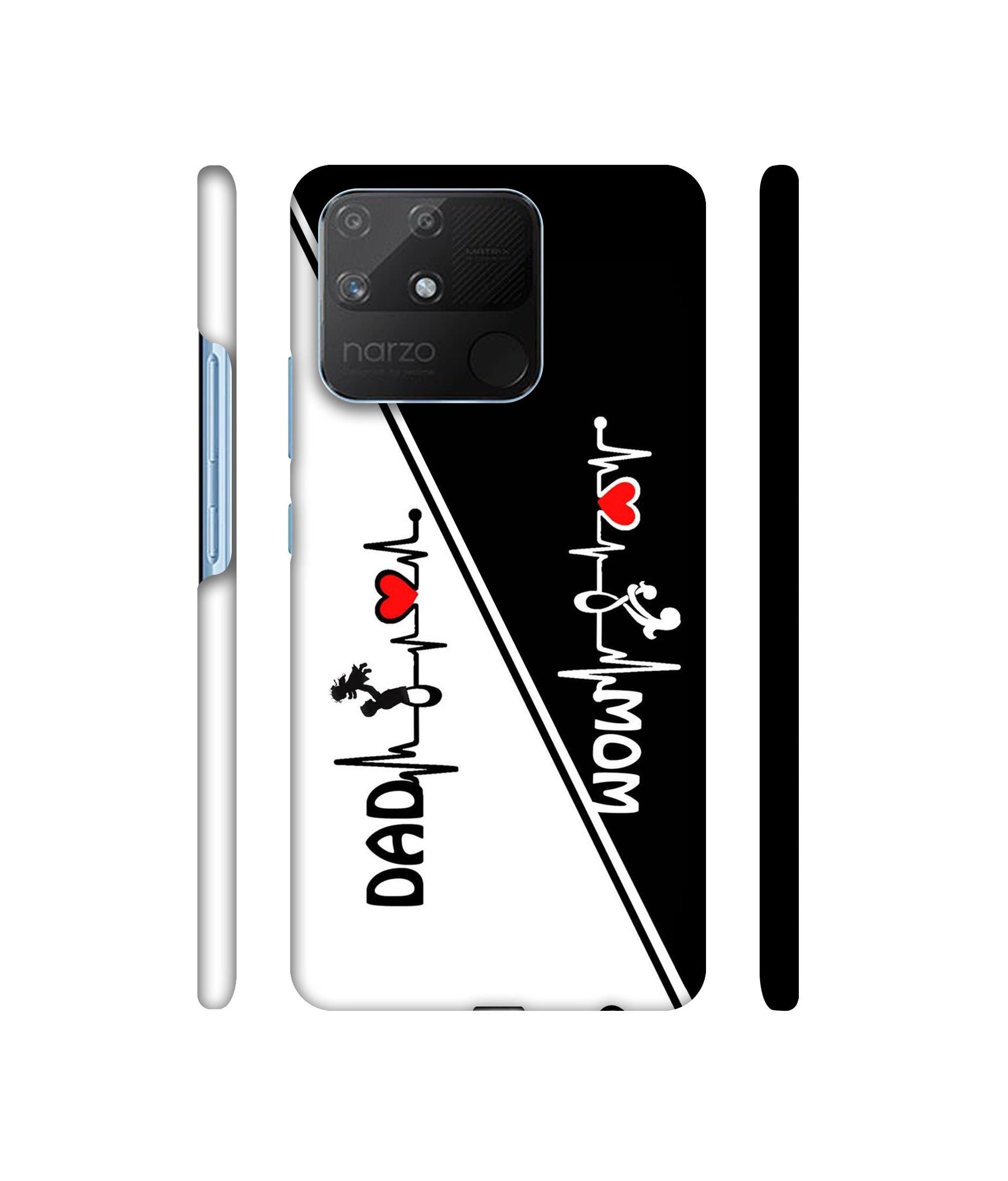 Mom and Dad Lover Designer Hard Back Cover for Realme Narzo 50A