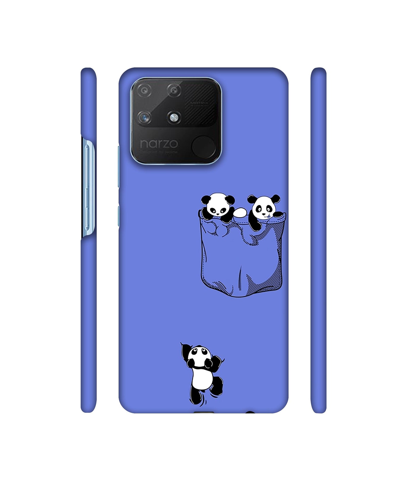 Poket Panda Designer Hard Back Cover for Realme Narzo 50A