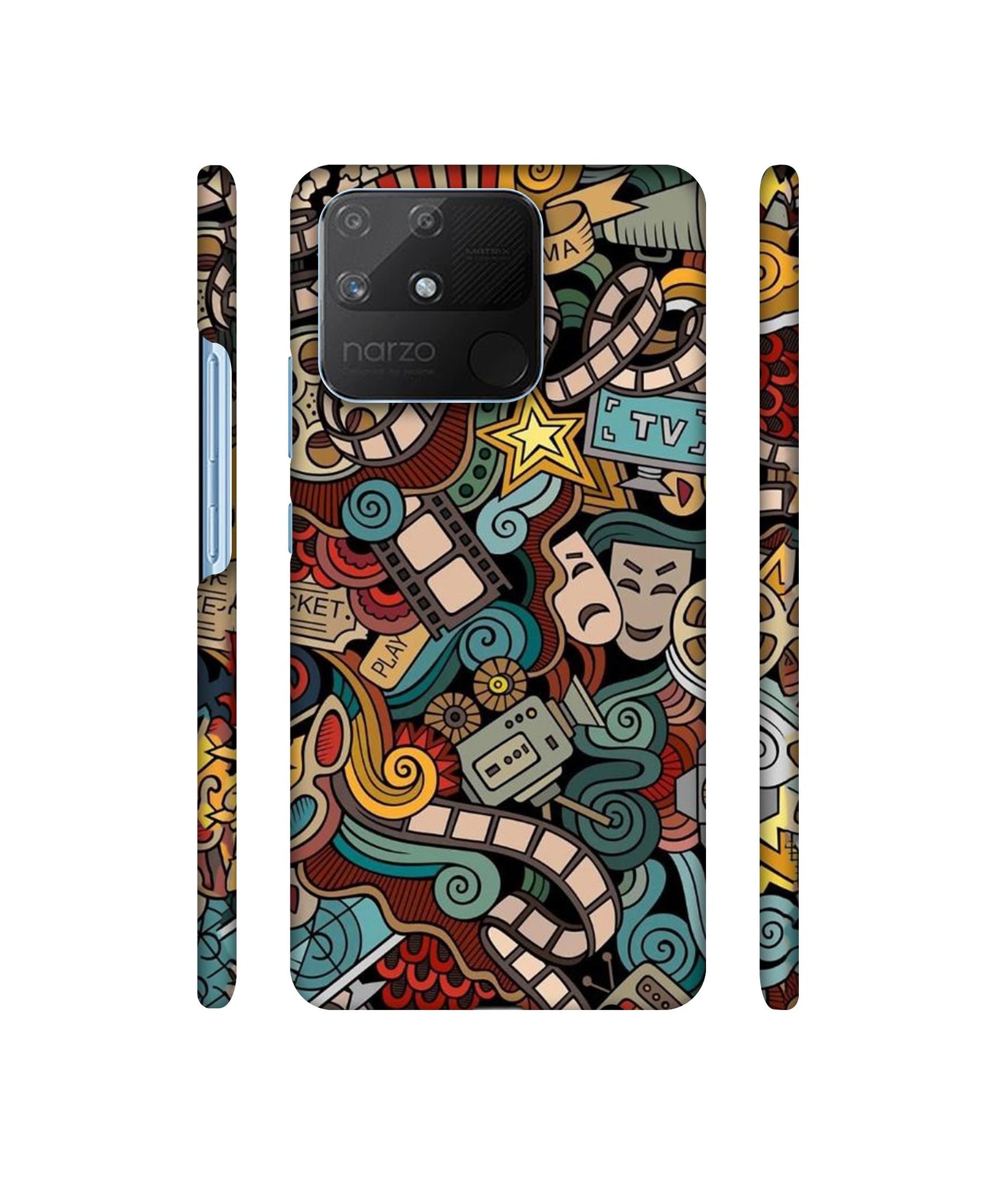 Movies Designer Hard Back Cover for Realme Narzo 50A