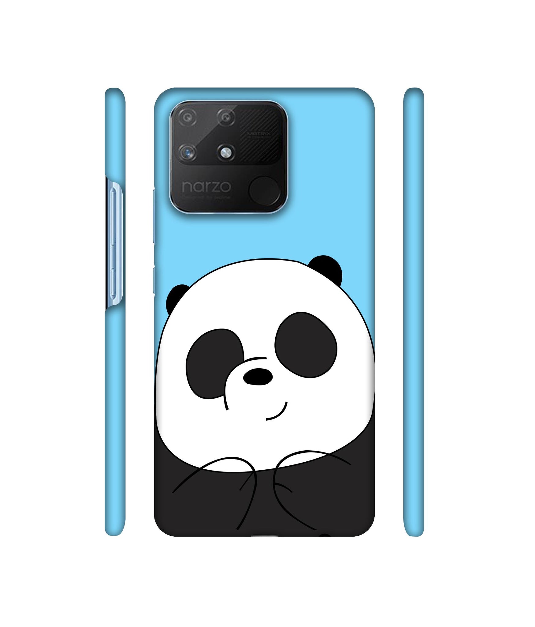 Cute Panda Designer Hard Back Cover for Realme Narzo 50A