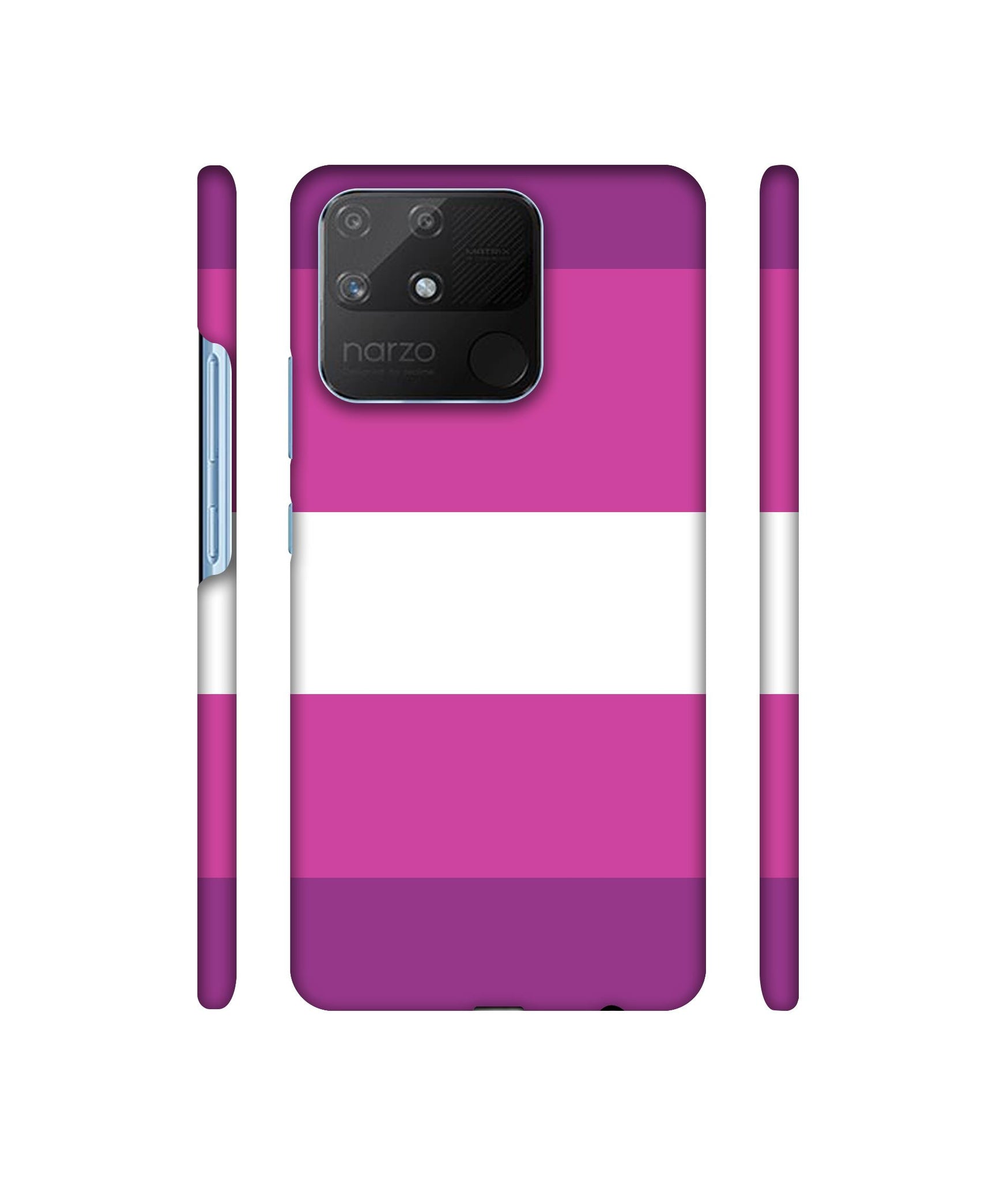 Purple Shade Straps Designer Hard Back Cover for Realme Narzo 50A