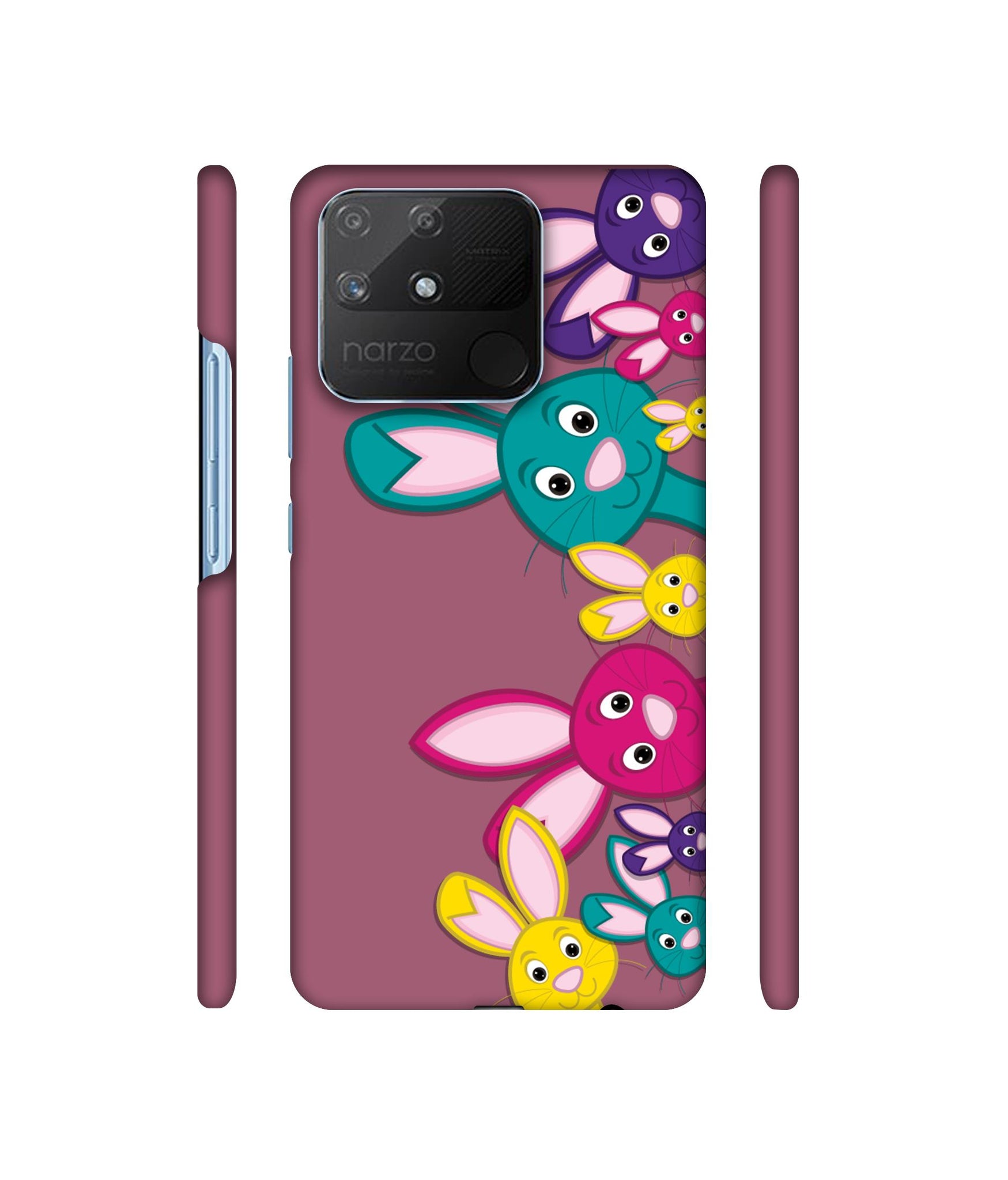 Rabbit Family1 Designer Hard Back Cover for Realme Narzo 50A