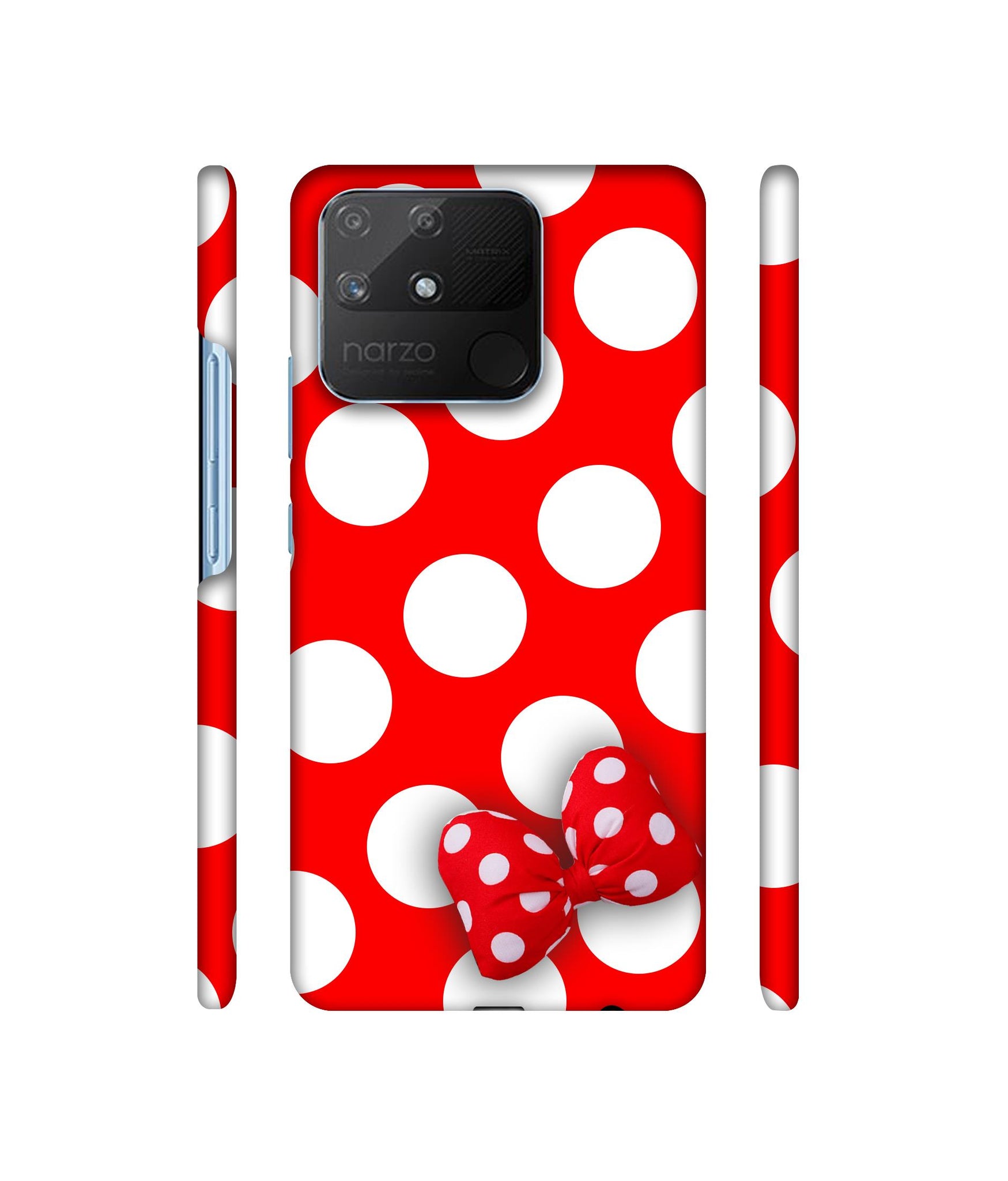 White Bubble Designer Hard Back Cover for Realme Narzo 50A