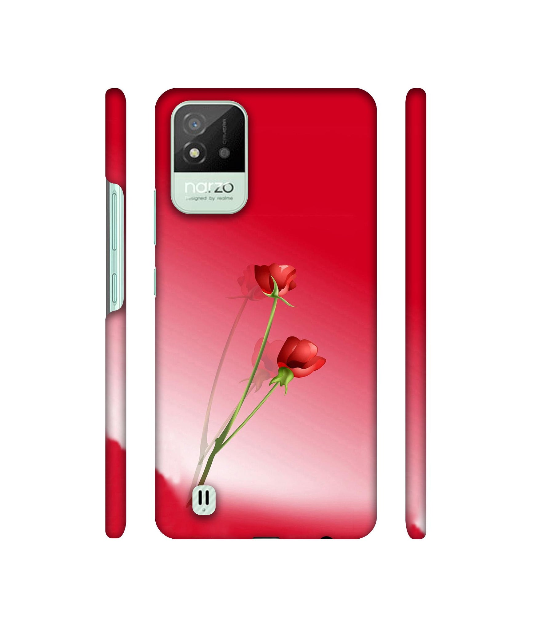 Red Roses Designer Hard Back Cover for Realme Narzo 50i