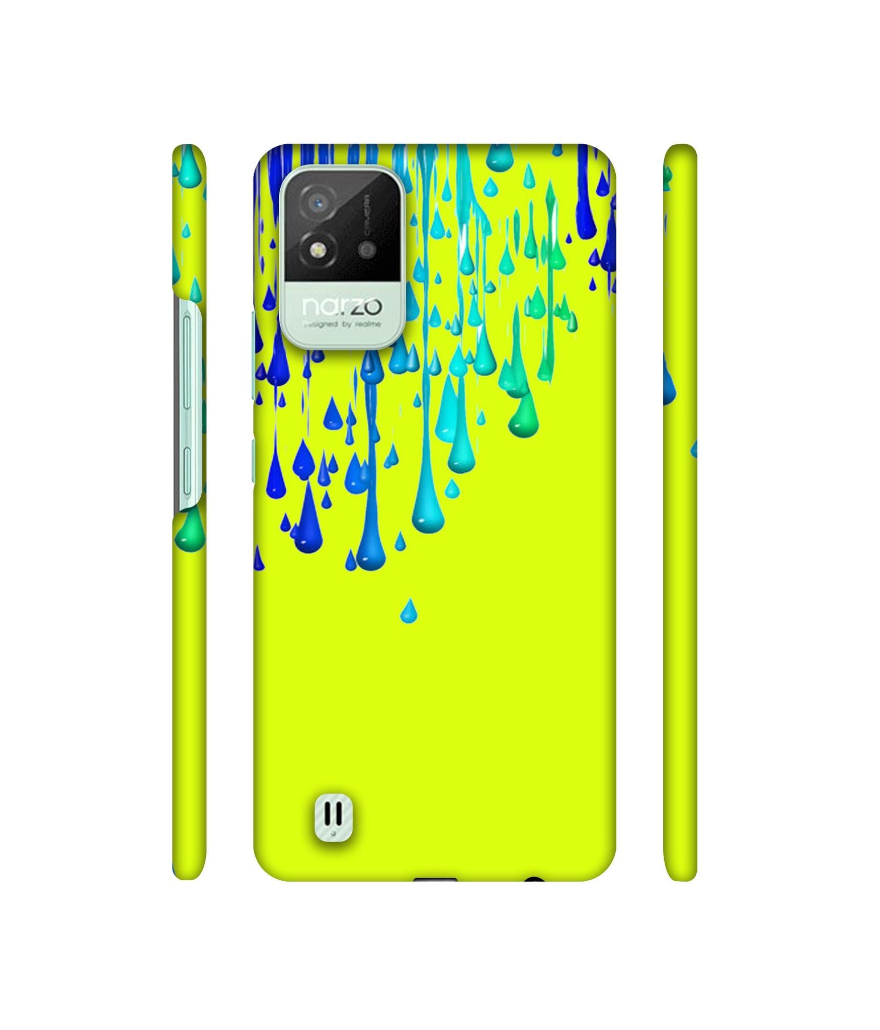 Neon Paint Designer Hard Back Cover for Realme Narzo 50i