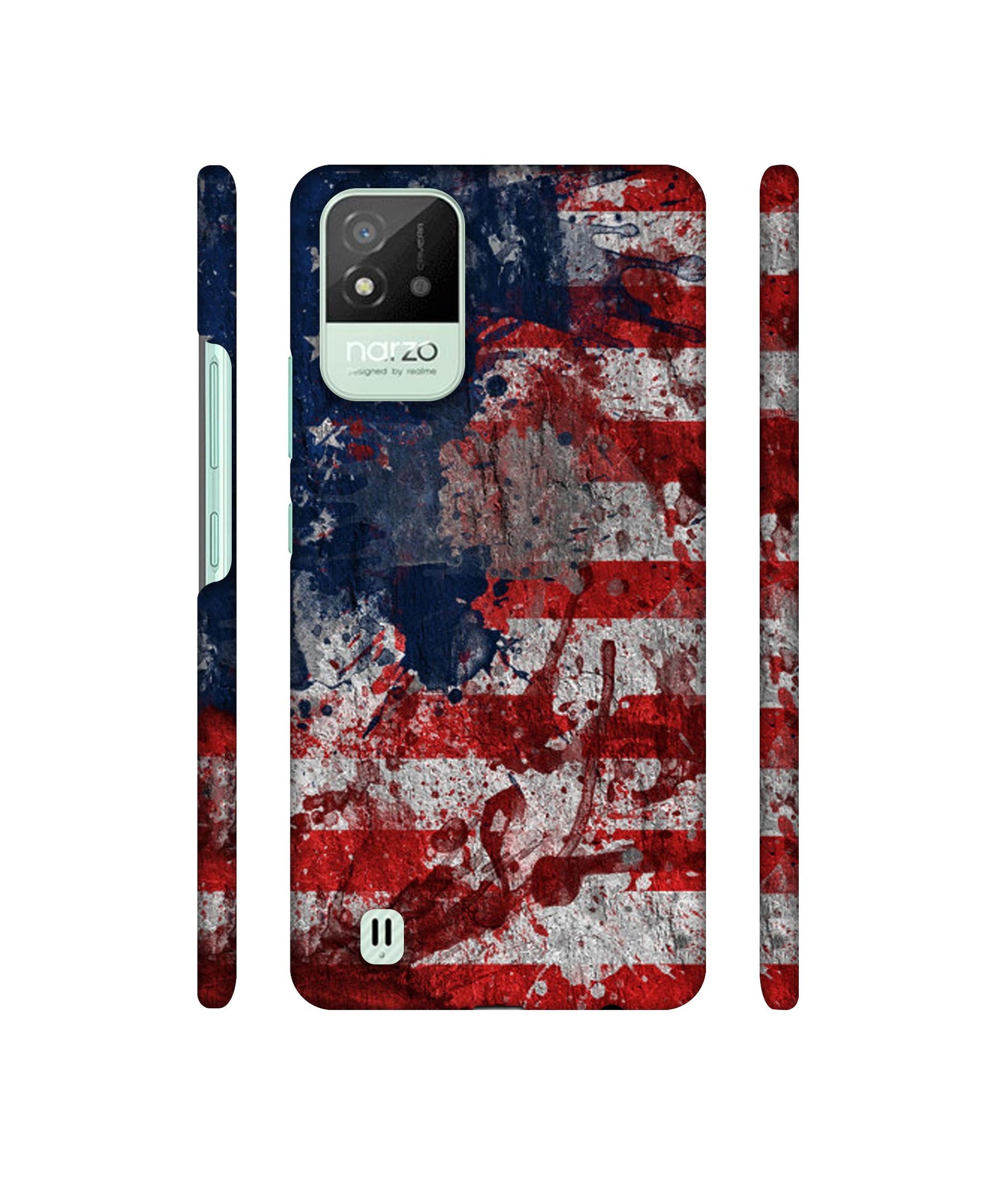 Painting American Designer Hard Back Cover for Realme Narzo 50i