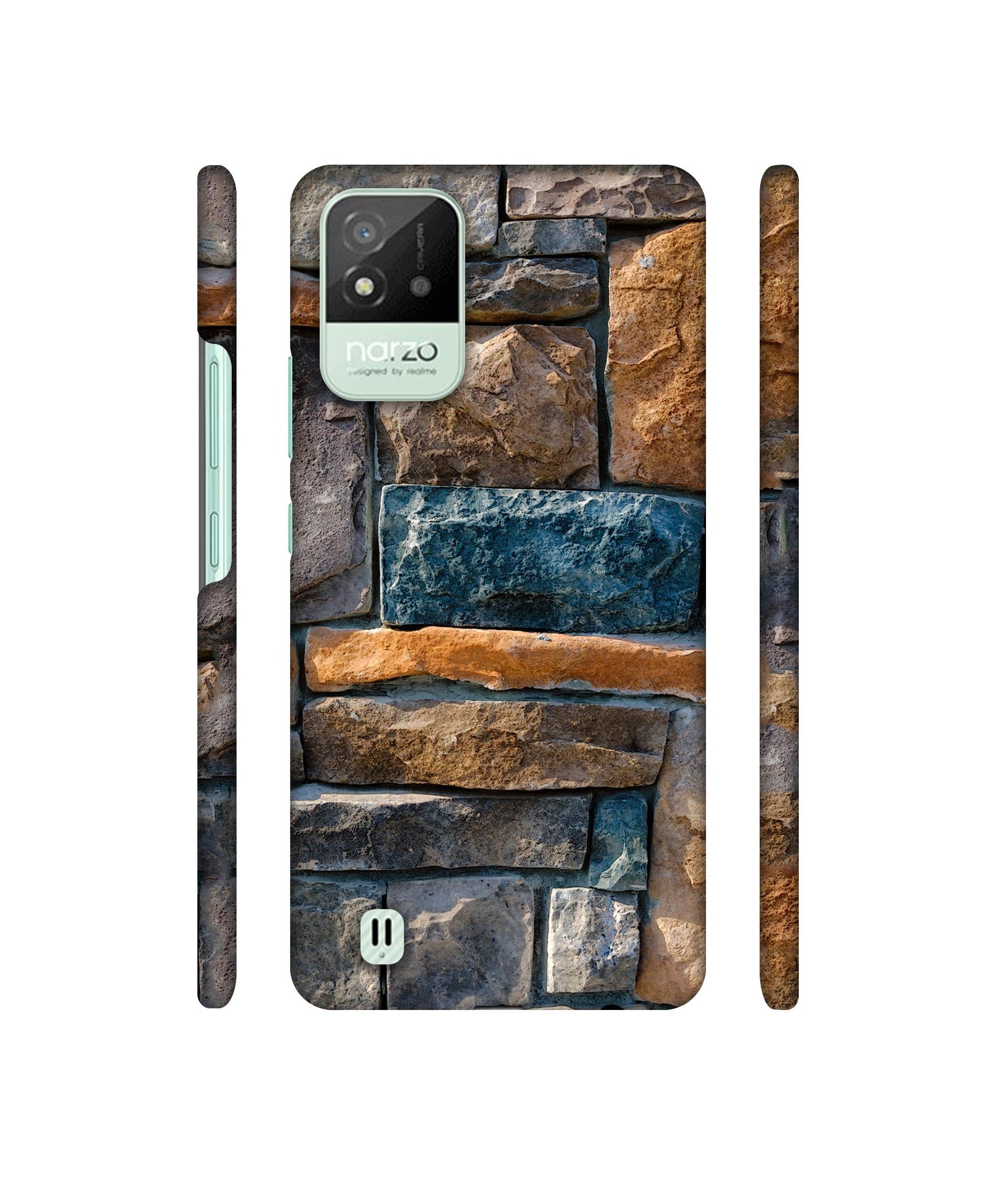 Decorative Stone Cladding Designer Hard Back Cover for Realme Narzo 50i