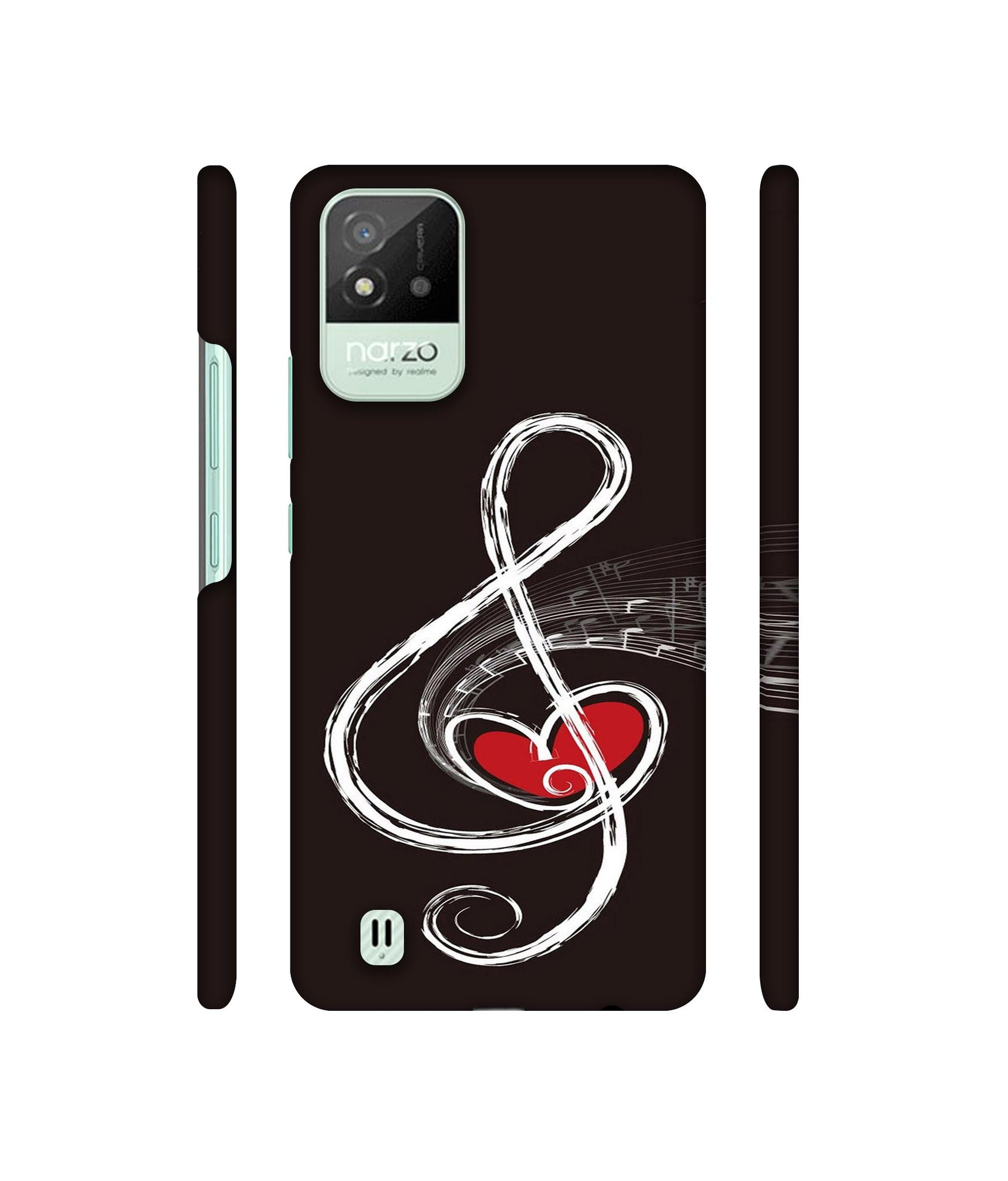 Love Note Music Designer Hard Back Cover for Realme Narzo 50i