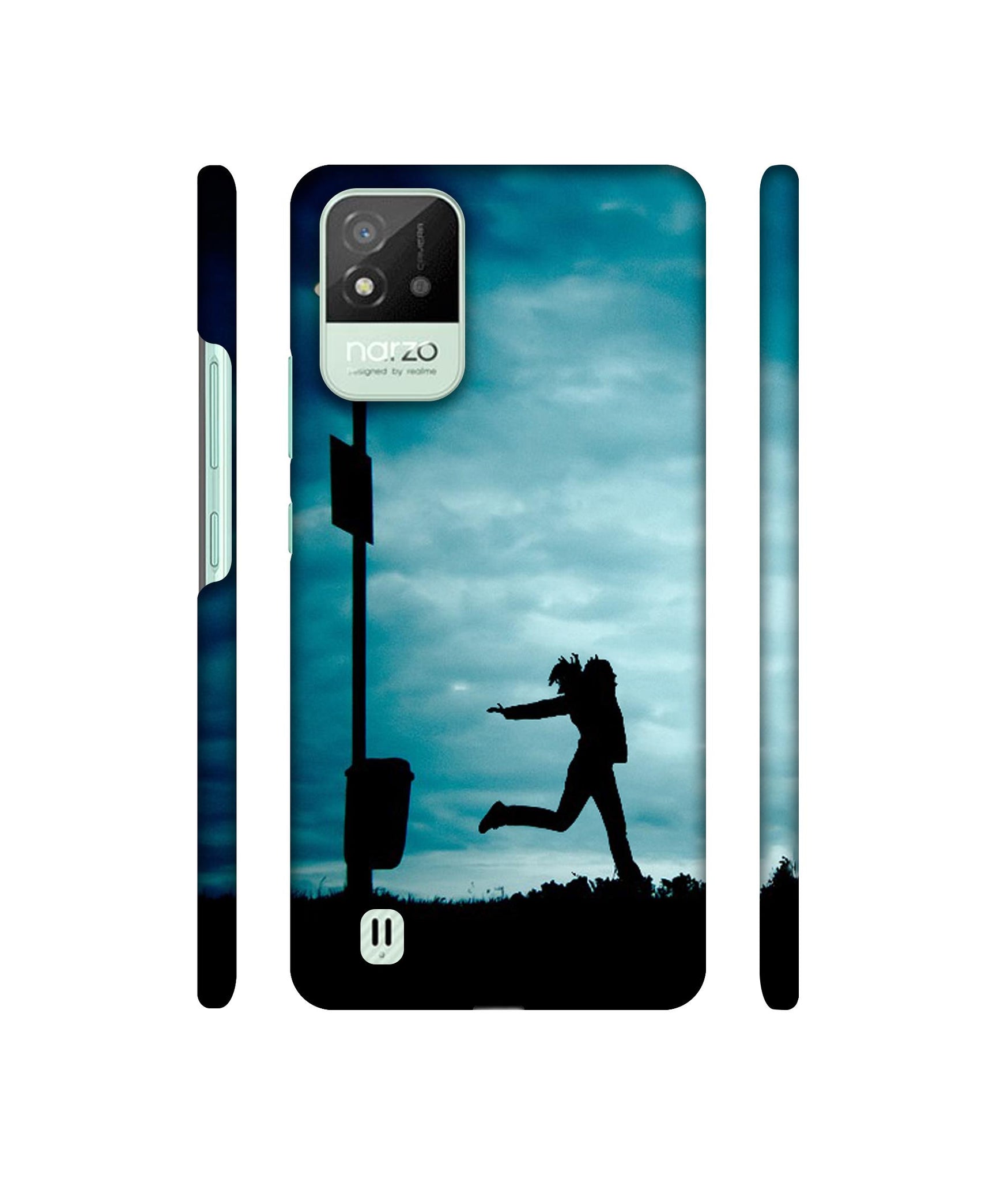 Girl Running At Night Designer Hard Back Cover for Realme Narzo 50i