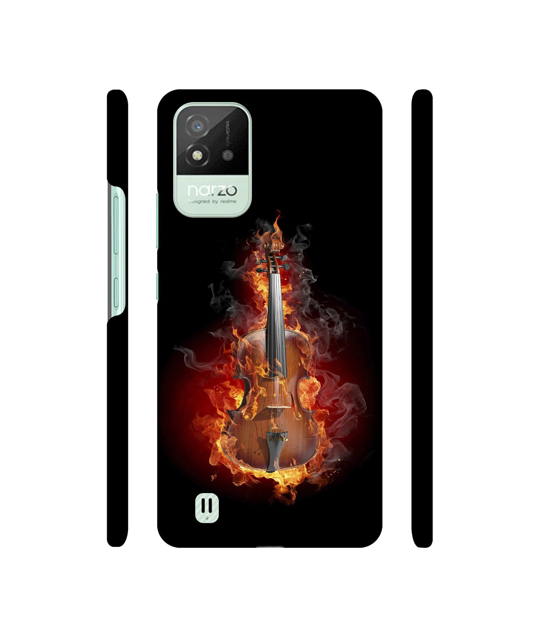 Burning Violin Designer Hard Back Cover for Realme Narzo 50i