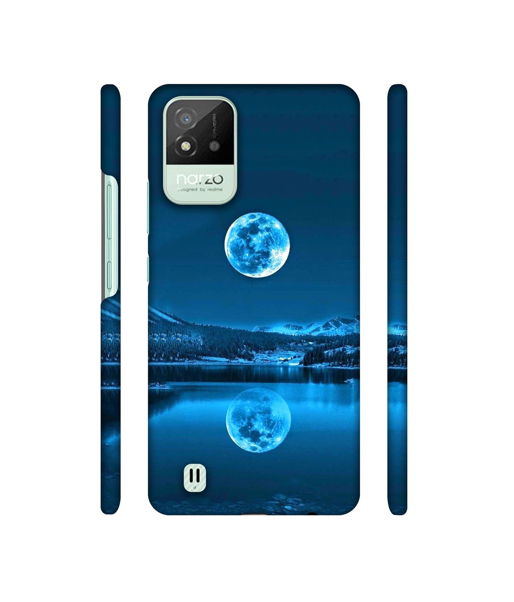 Awesome Moon Designer Hard Back Cover for Realme Narzo 50i