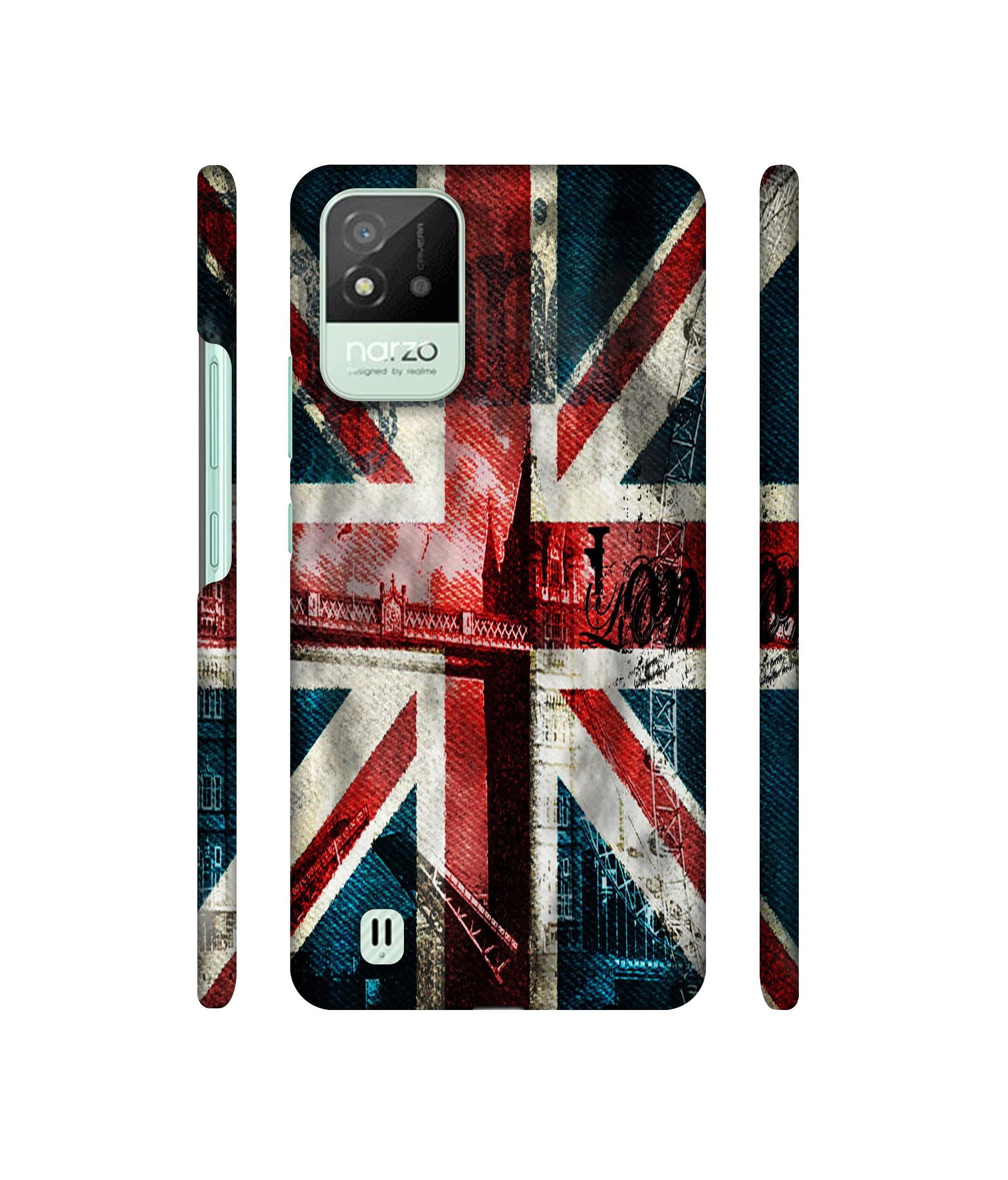 London Flag wallpaper Designer Hard Back Cover for Realme Narzo 50i