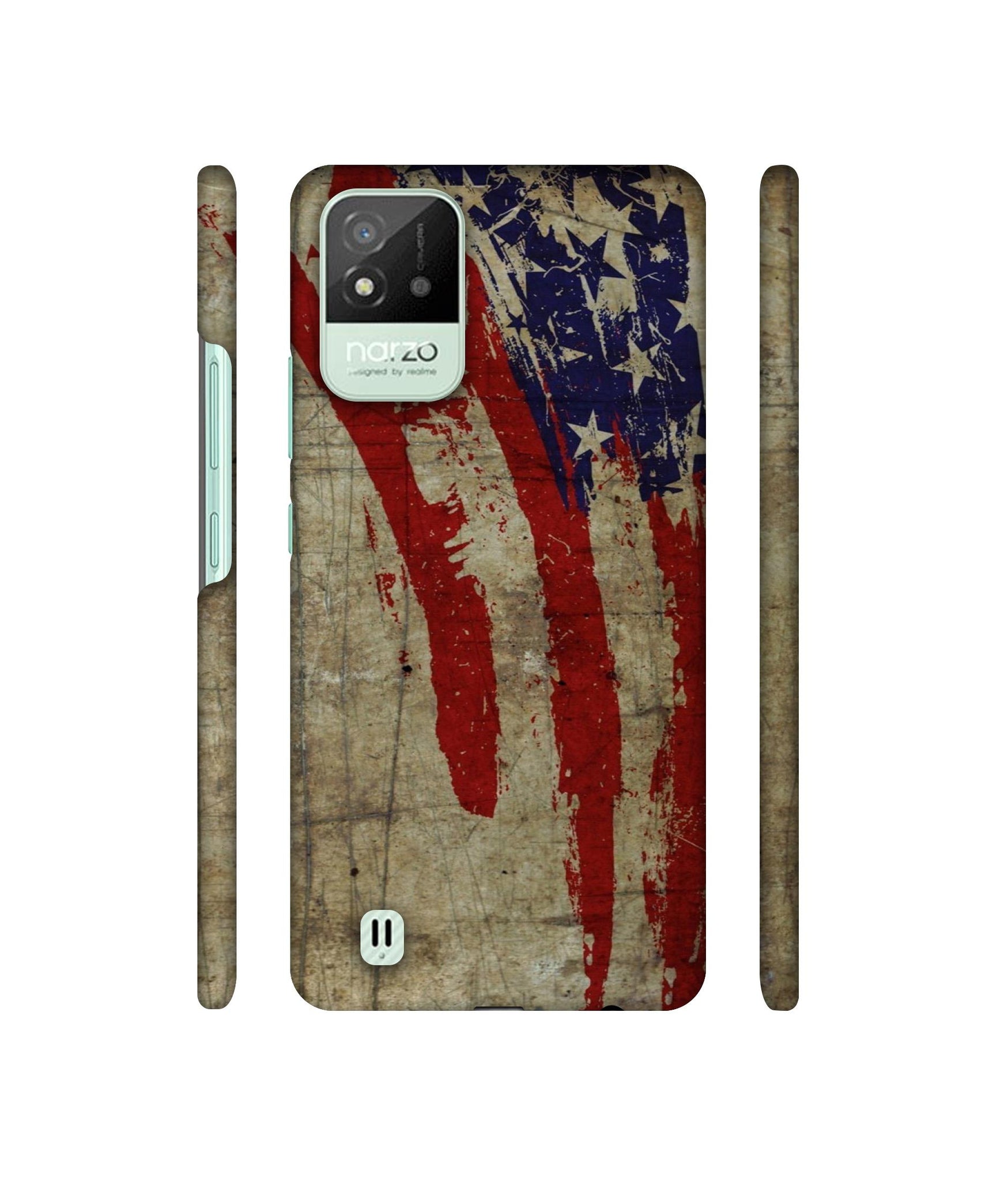 Vintage American Flag Designer Hard Back Cover for Realme Narzo 50i