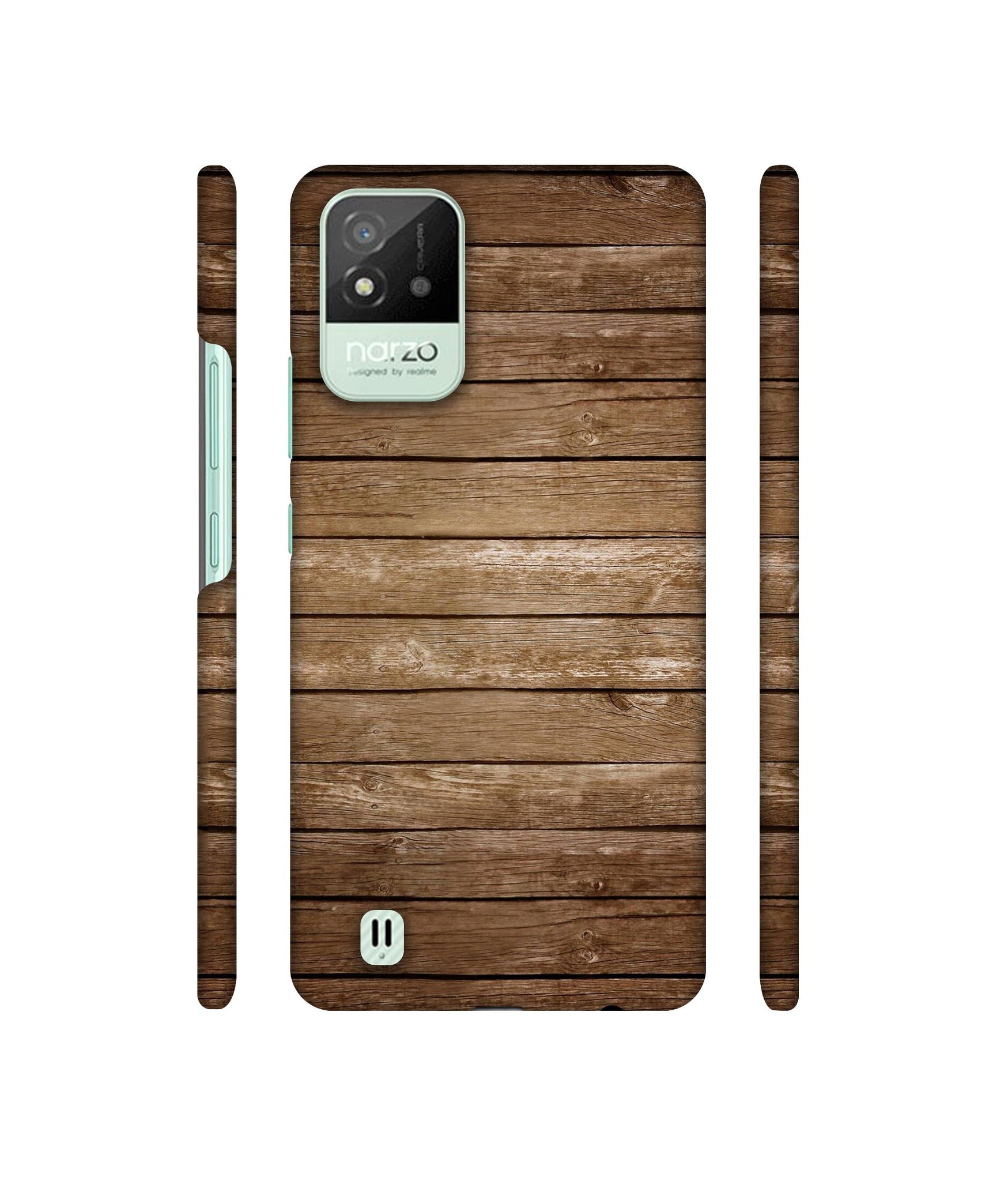 Wood Designer Hard Back Cover for Realme Narzo 50i