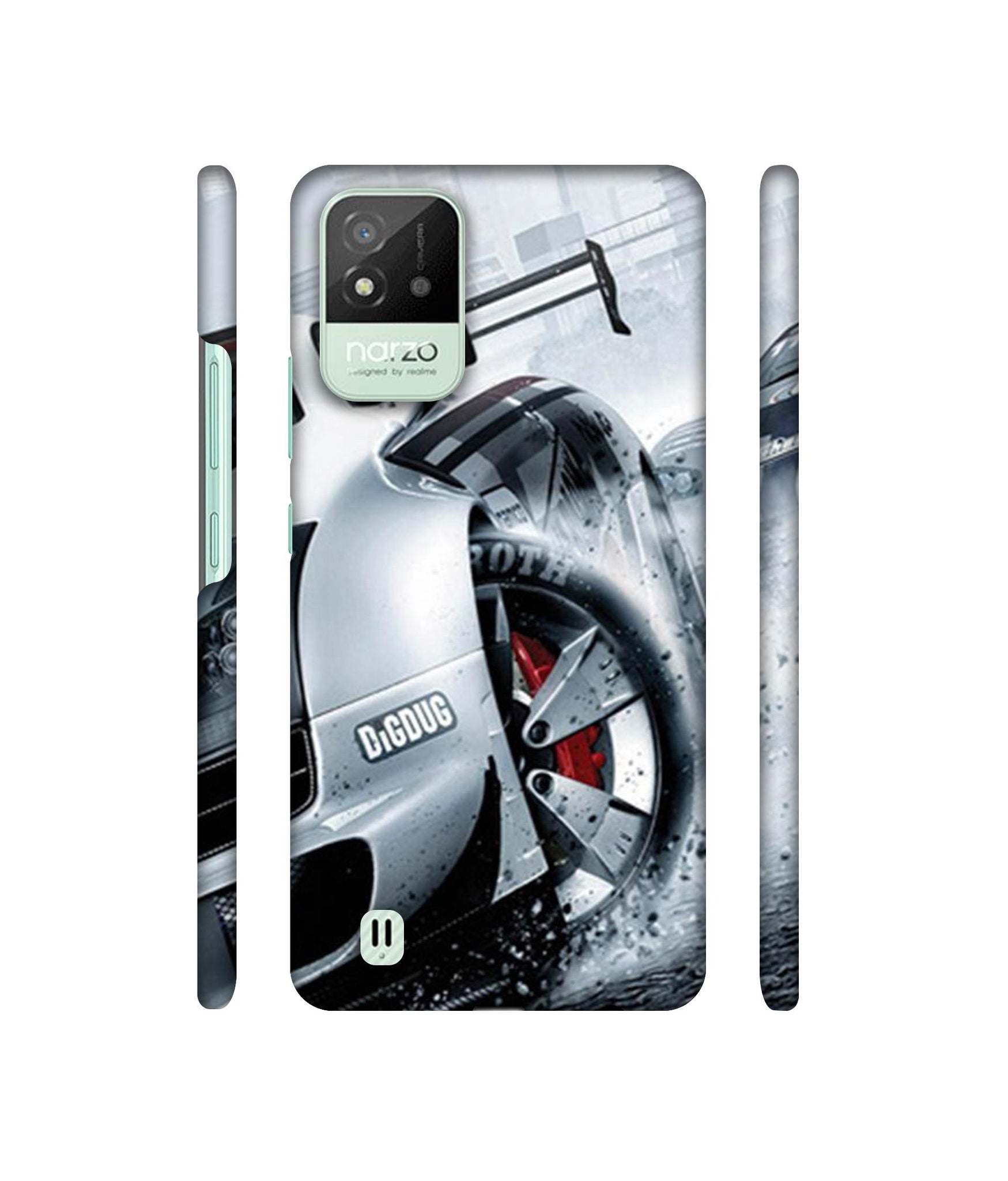 Drift Sport Print Designer Hard Back Cover for Realme Narzo 50i